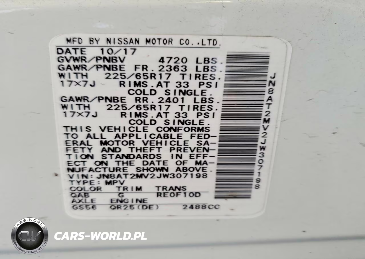 2018 Nissan Rogue Sv VIN:JN8AT2MV2JW307198 - 14