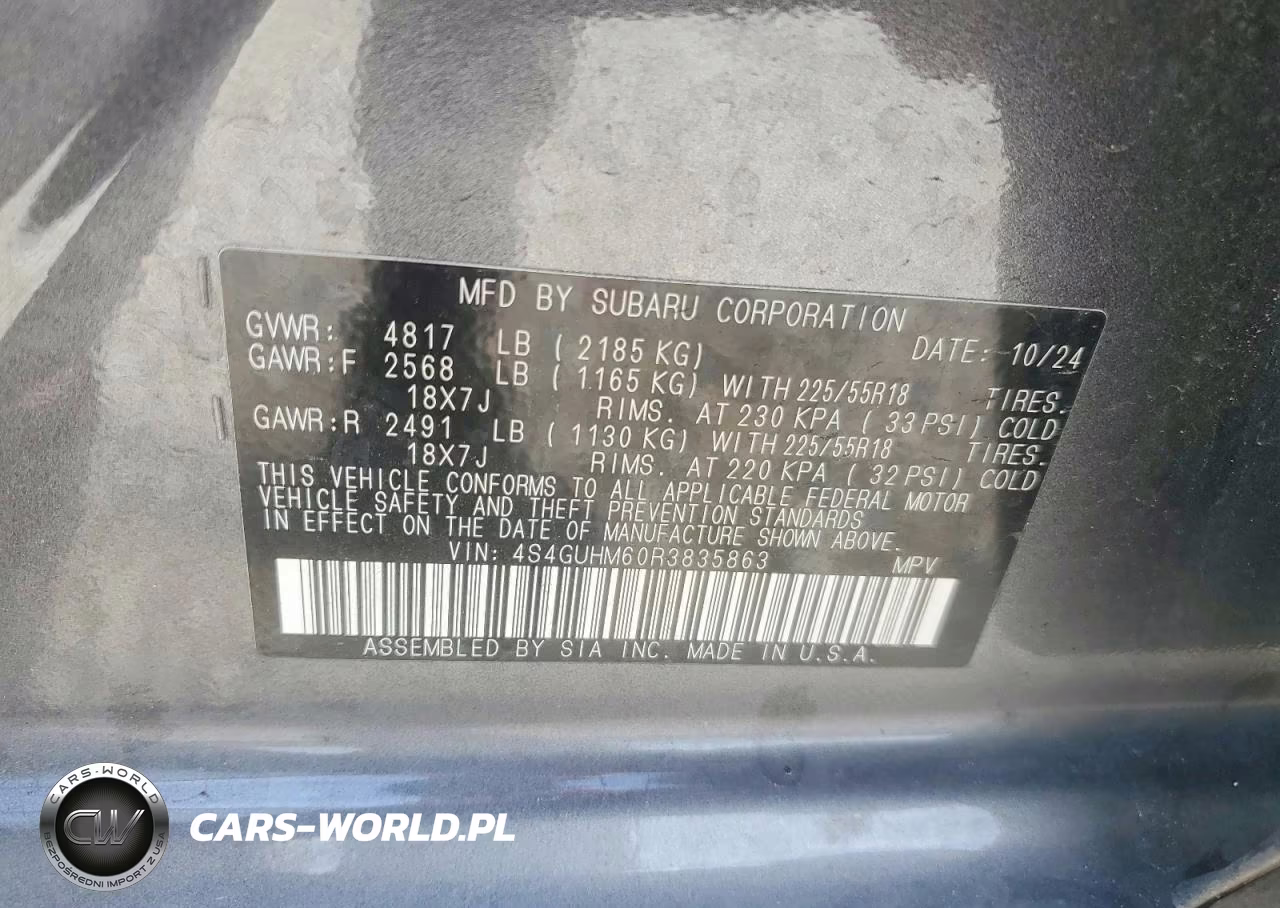 2024 Subaru Crosstrek Limited VIN:4S4GUHM60R3835863 - 13