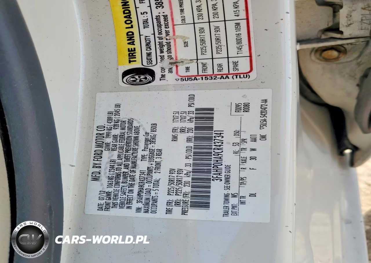 2012 Ford Fusion Se VIN:3FAHP0HA9CR437341 - 12