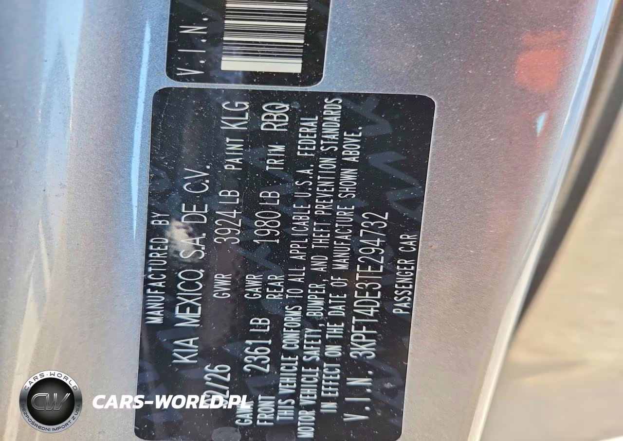 2026 Kia K4 Lxs VIN:3KPFT4DE3TE294732 - 13