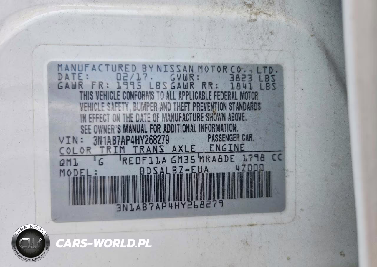 2017 Nissan Sentra S VIN:3N1AB7AP4HY268279 - 12