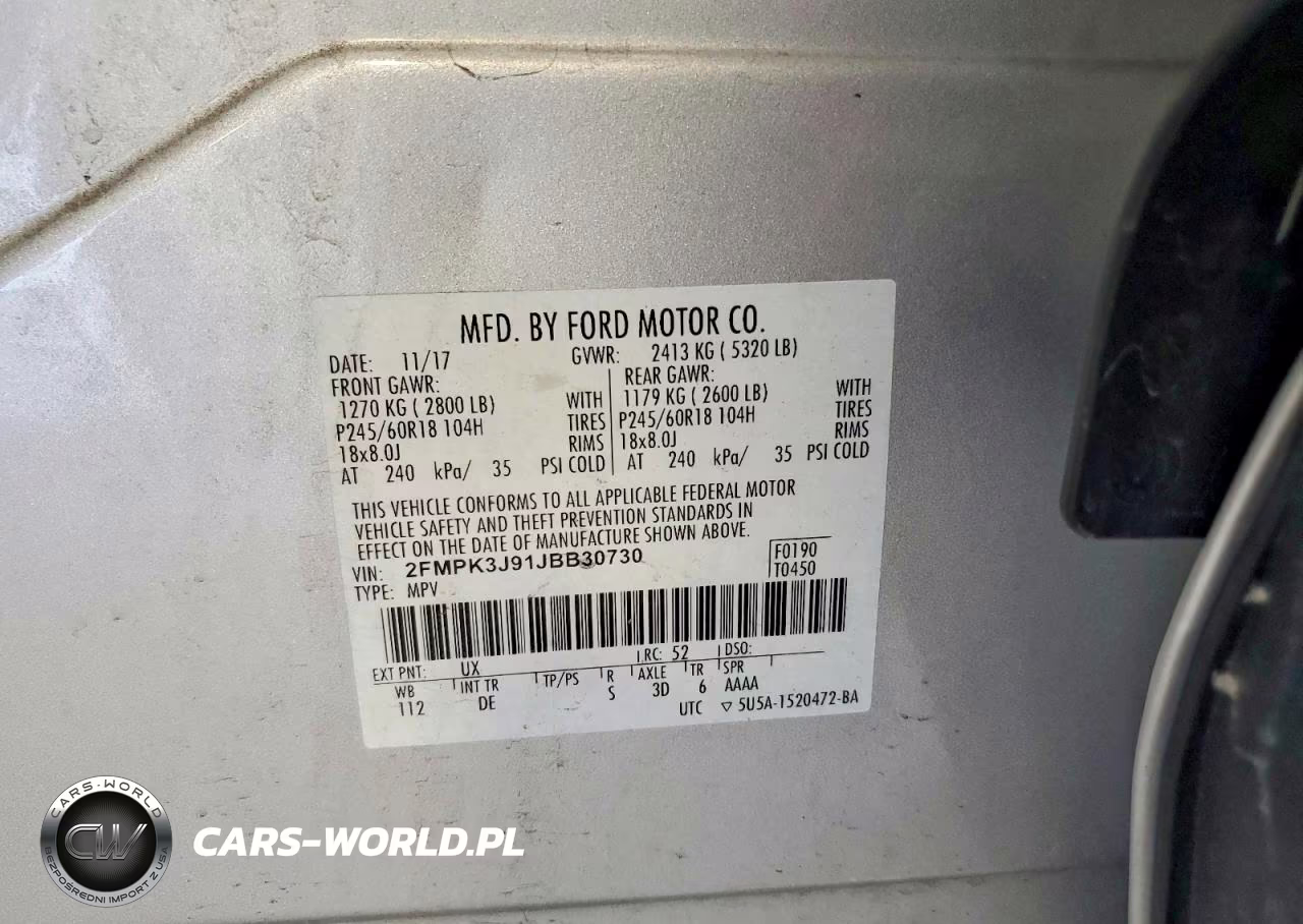 2018 Ford Edge Sel VIN:2FMPK3J91JBB30730 - 14