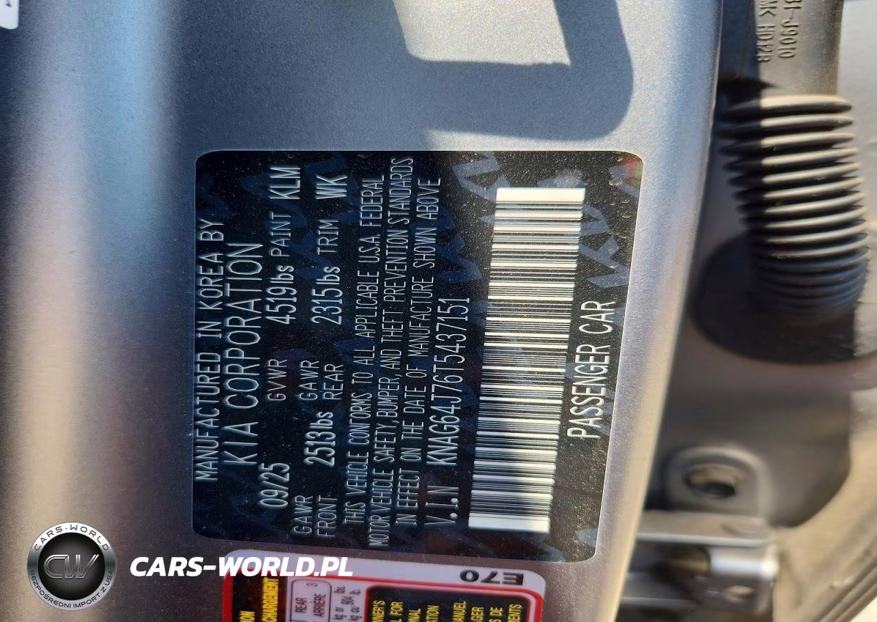 2026 Kia K5 Gt Line VIN:KNAG64J76T5437151 - 12