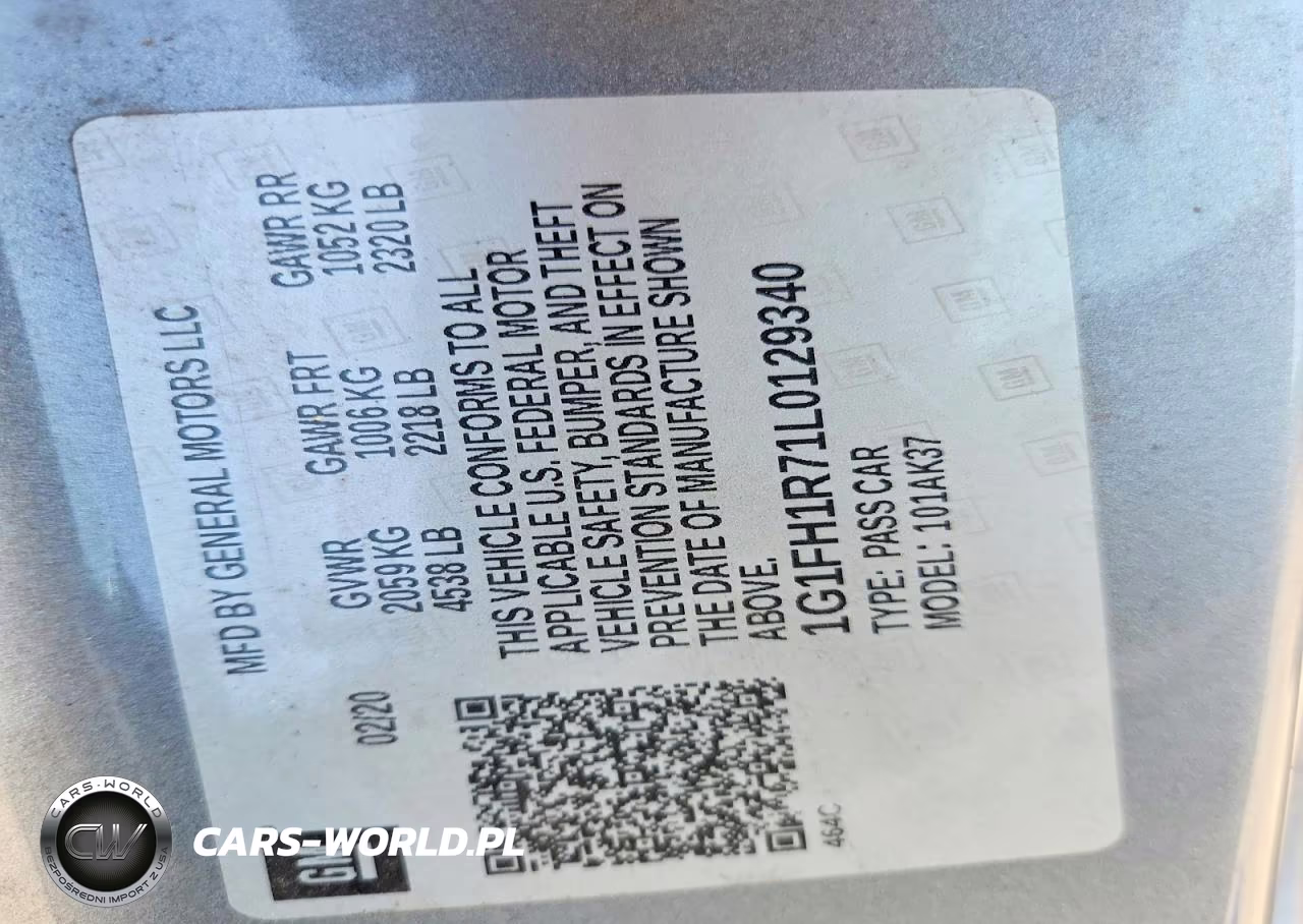 2020 Chevrolet Camaro Ss VIN:1G1FH1R71L0129340 - 12