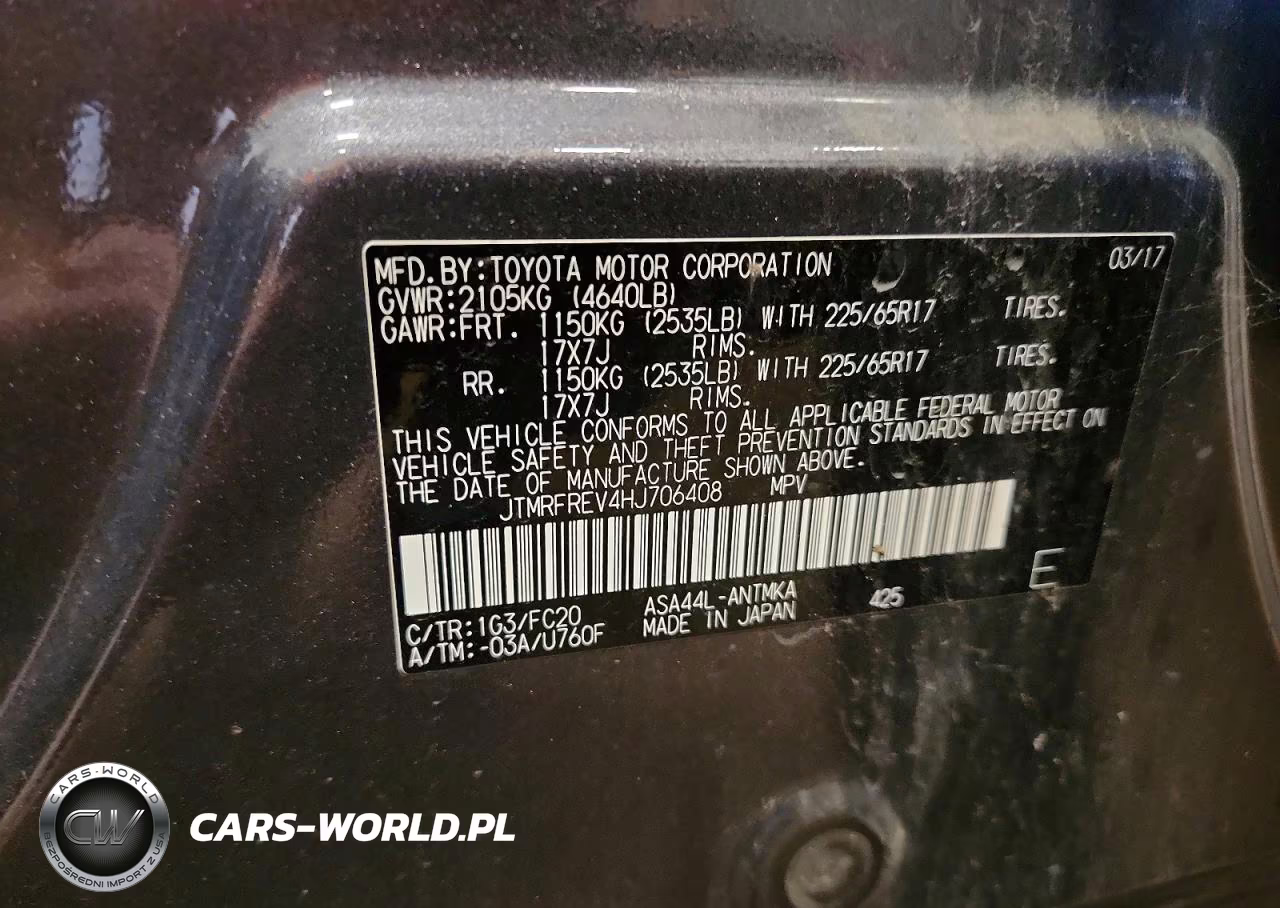2017 Toyota Rav4 Xle VIN:JTMRFREV4HJ706408 - 13