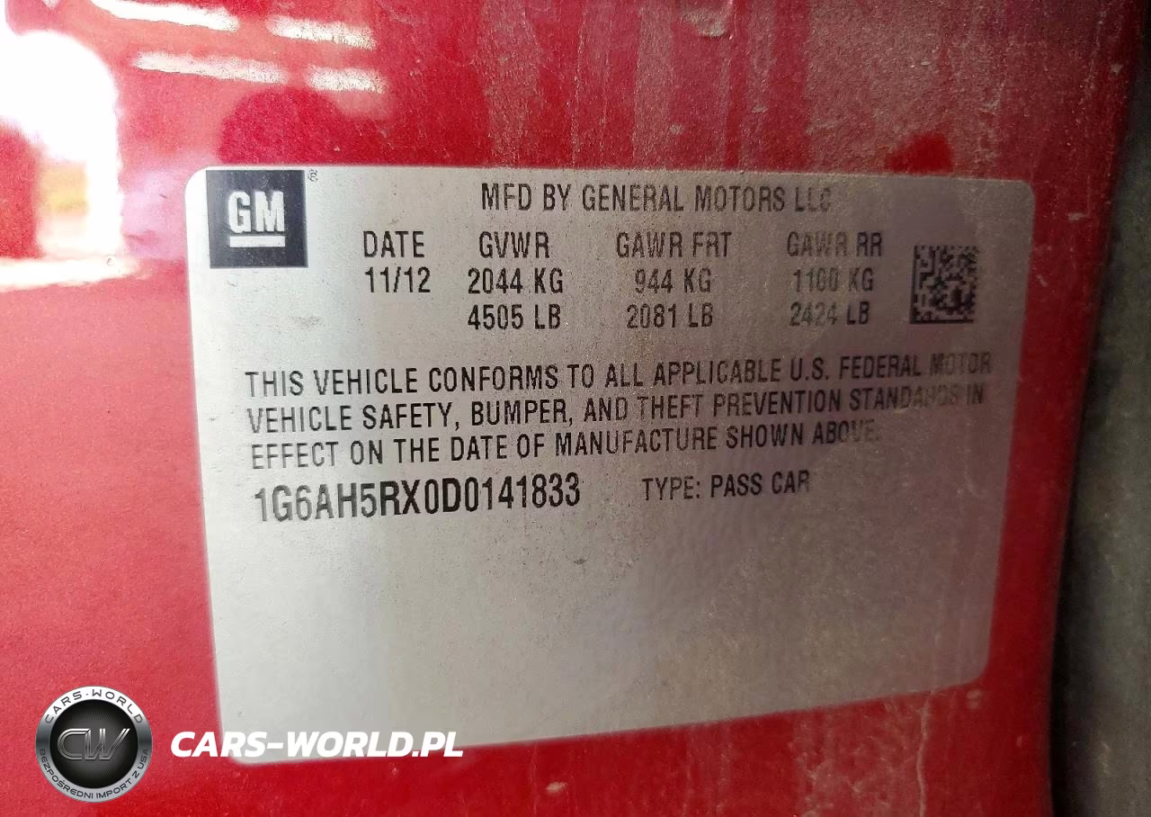2013 Cadillac Ats Luxury VIN:1G6AH5RX0D0141833 - 12