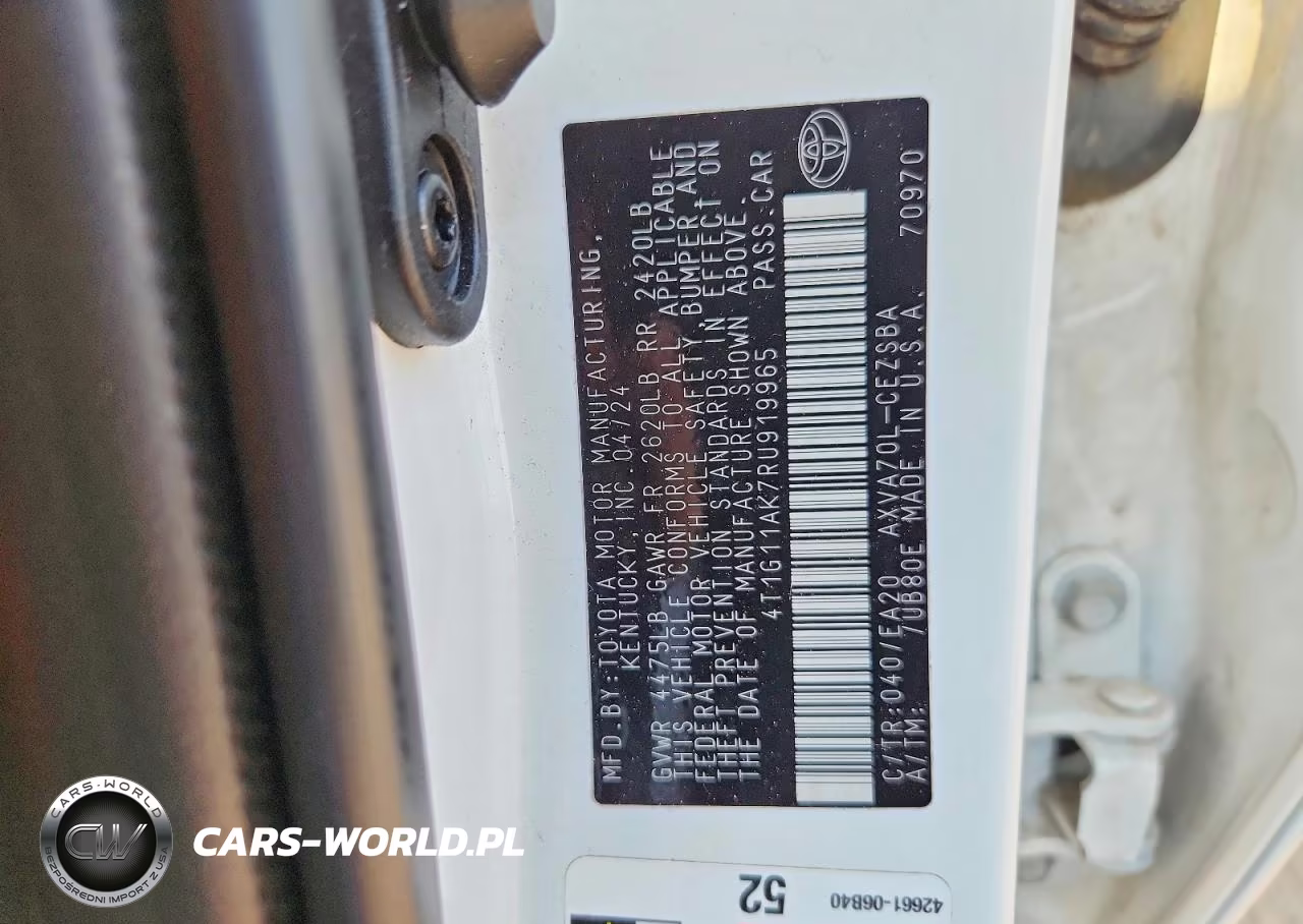 2024 Toyota Camry Se VIN:4T1G11AK7RU919965 - 12