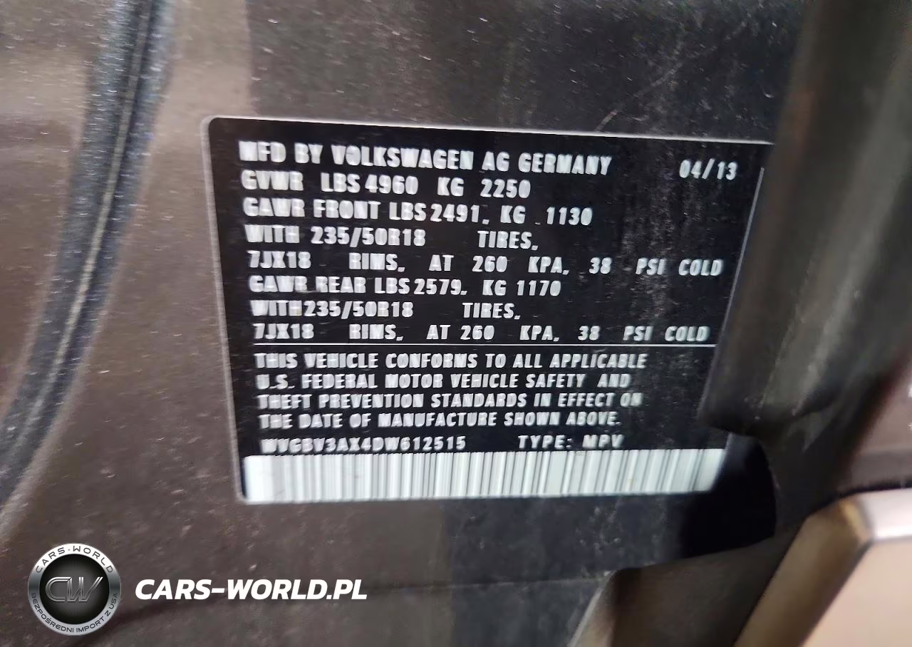 2013 Volkswagen Tiguan S VIN:WVGBV3AX4DW612515 - 14