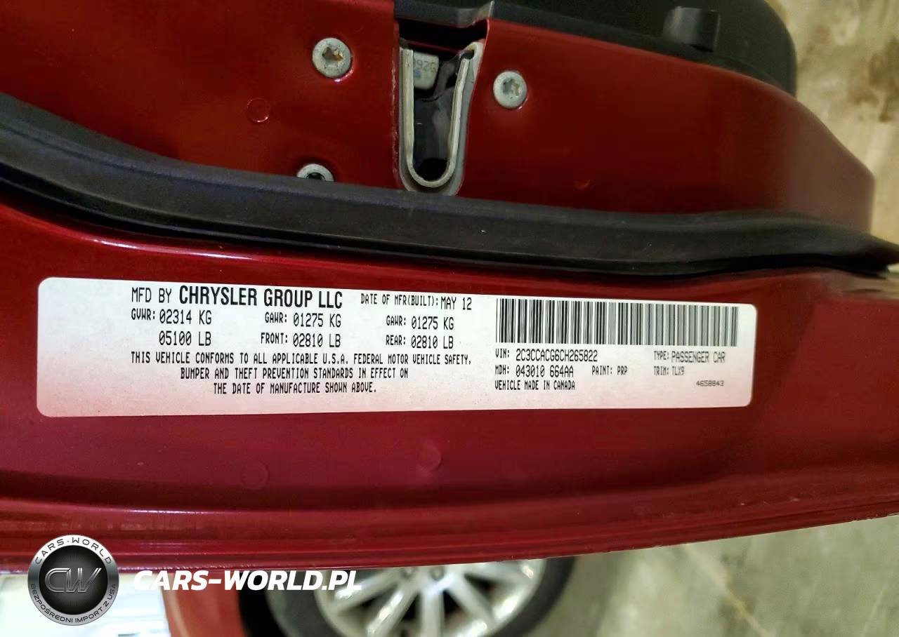 2012 Chrysler 300 Limited VIN:2C3CCACG6CH265822 - 12