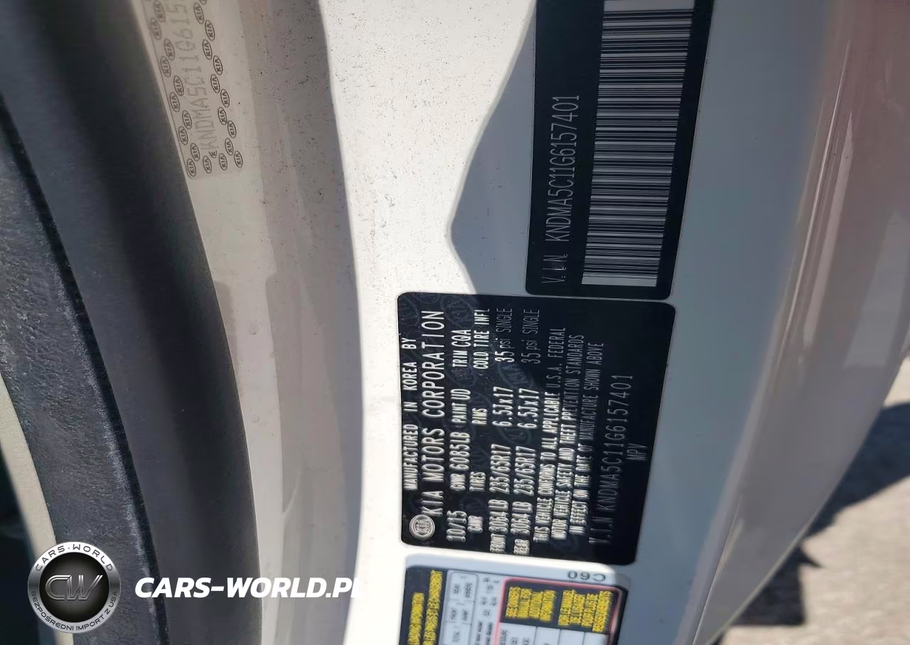 2016 Kia Sedona L VIN:KNDMA5C11G6157401 - 13