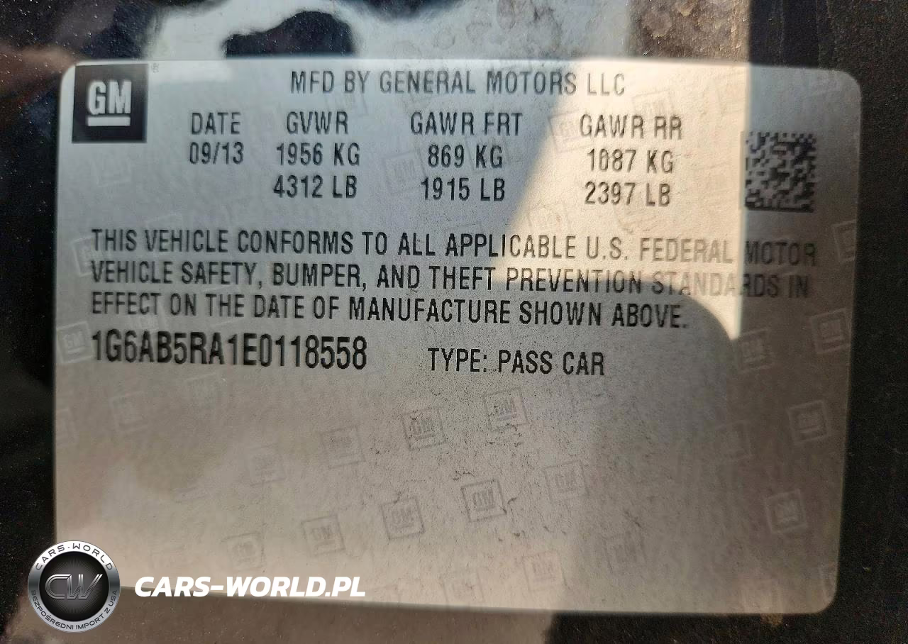 2014 CADILLAC ATS LUXURY VIN:1G6AB5RA1E0118558 - 12