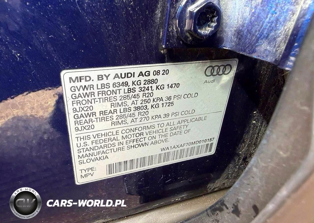 2021 Audi Q7 Premium VIN:WA1AXAF70MD010157 - 10