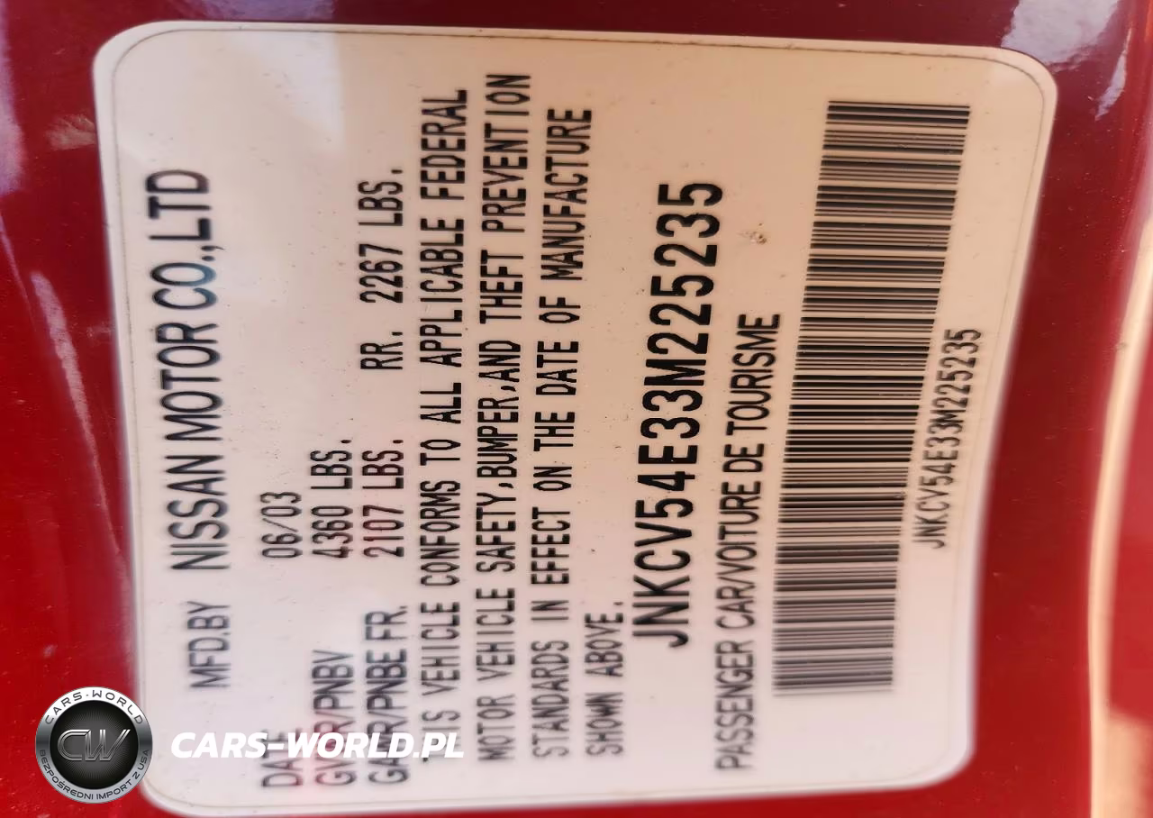 2003 Infiniti G35 Base VIN:JNKCV54E33M225235 - 12