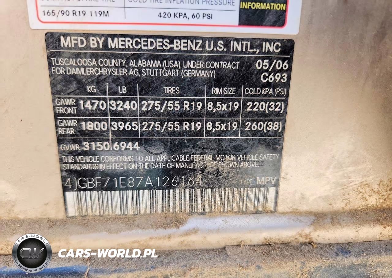 2007 Mercedes-Benz Gl 450 4Matic VIN:4JGBF71E87A126164 - 12
