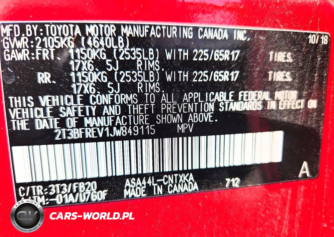 2018 Toyota Rav4 Le VIN:2T3BFREV1JW849115 - 13