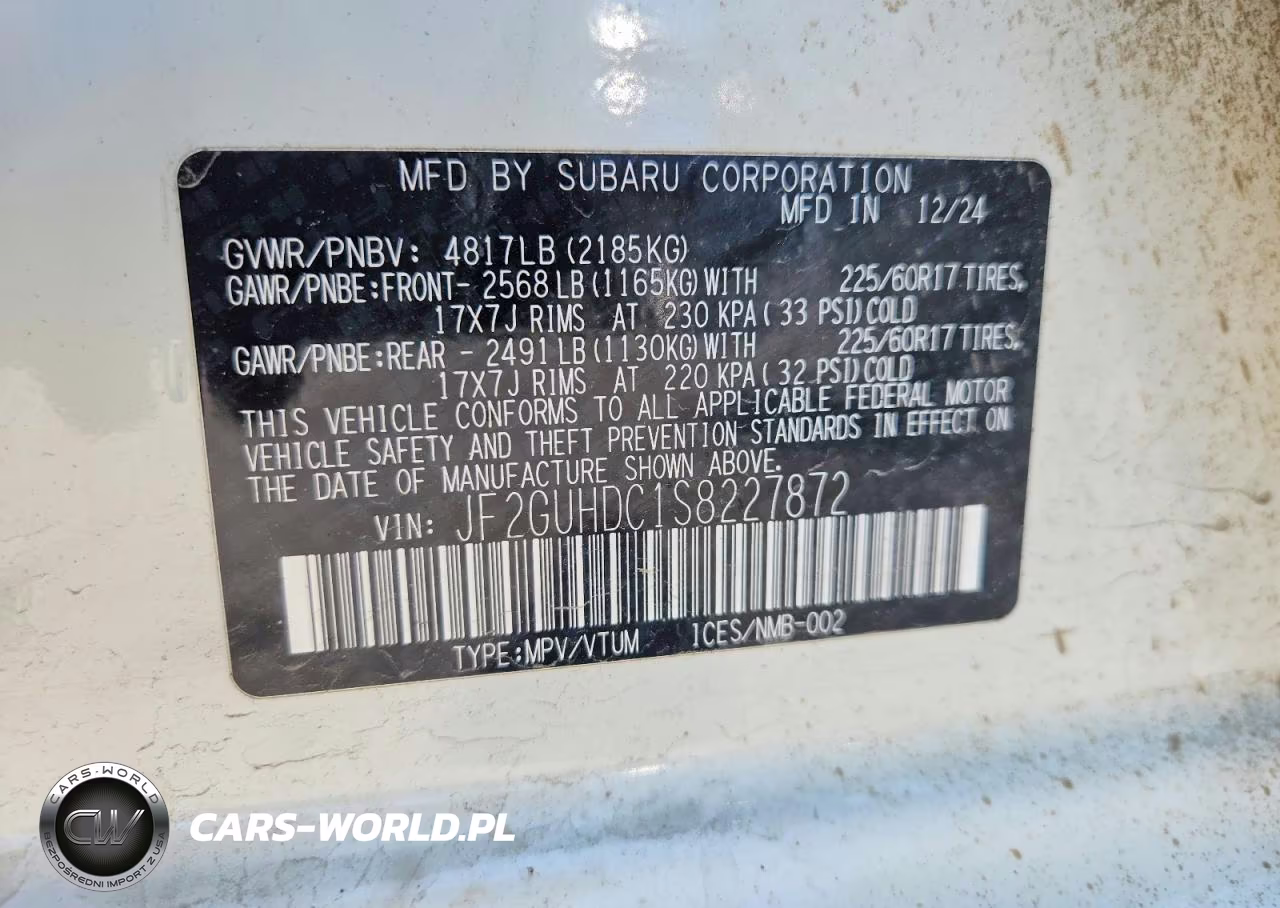 2025 Subaru Crosstrek Premium VIN:JF2GUHDC1S8227872 - 12