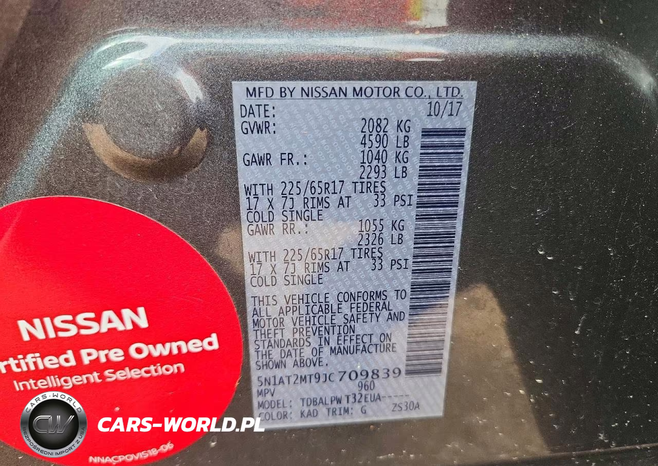2018 Nissan Rogue S VIN:5N1AT2MT9JC709839 - 13