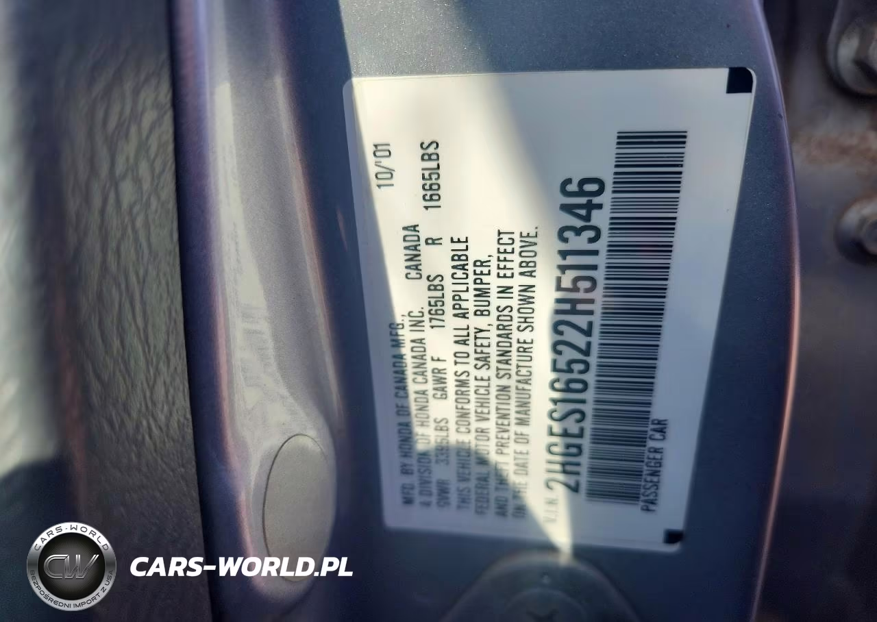 2002 Honda Civic Lx VIN:2HGES16522H511346 - 12