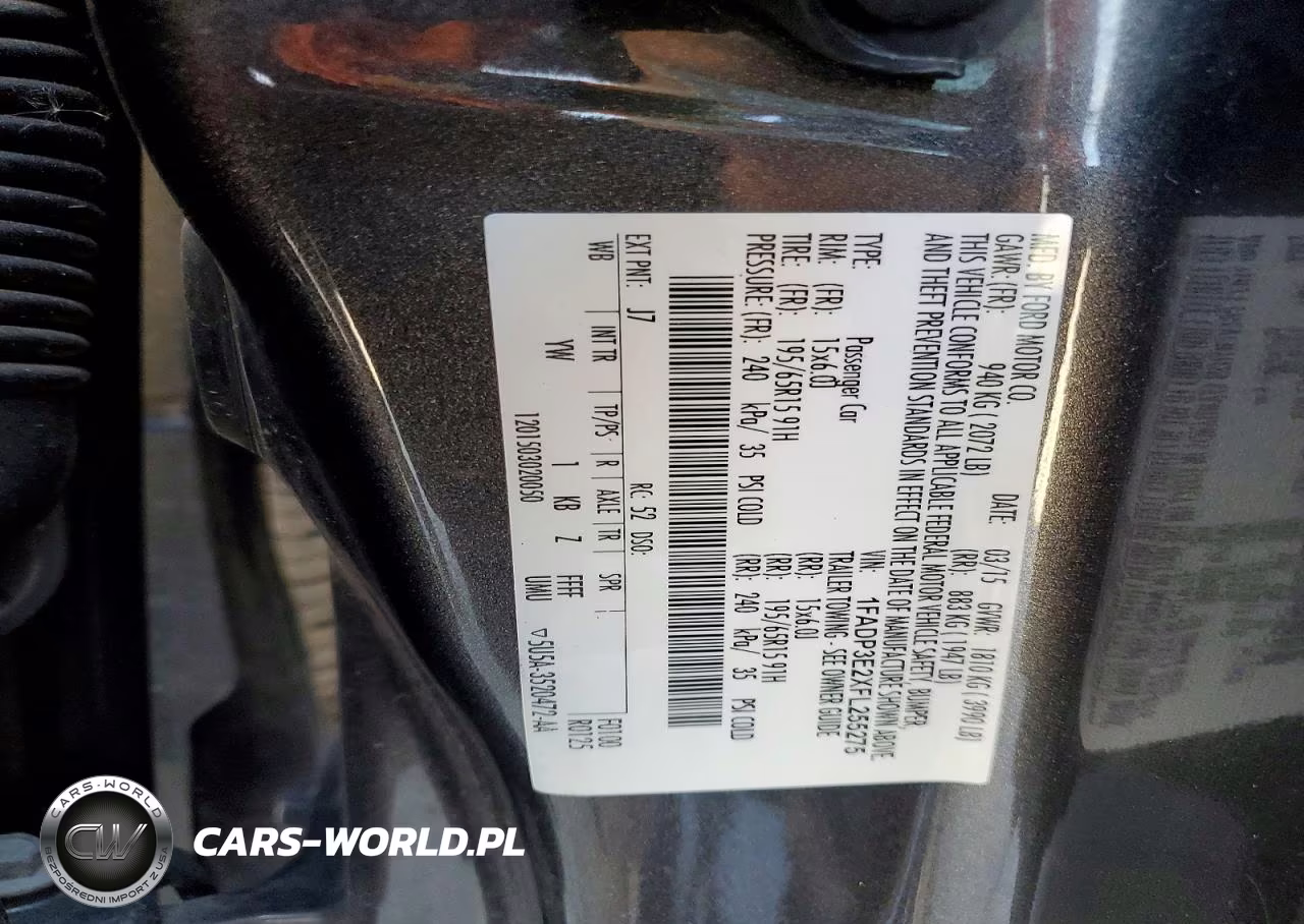 2015 Ford Focus S VIN:1FADP3E2XFL255275 - 12