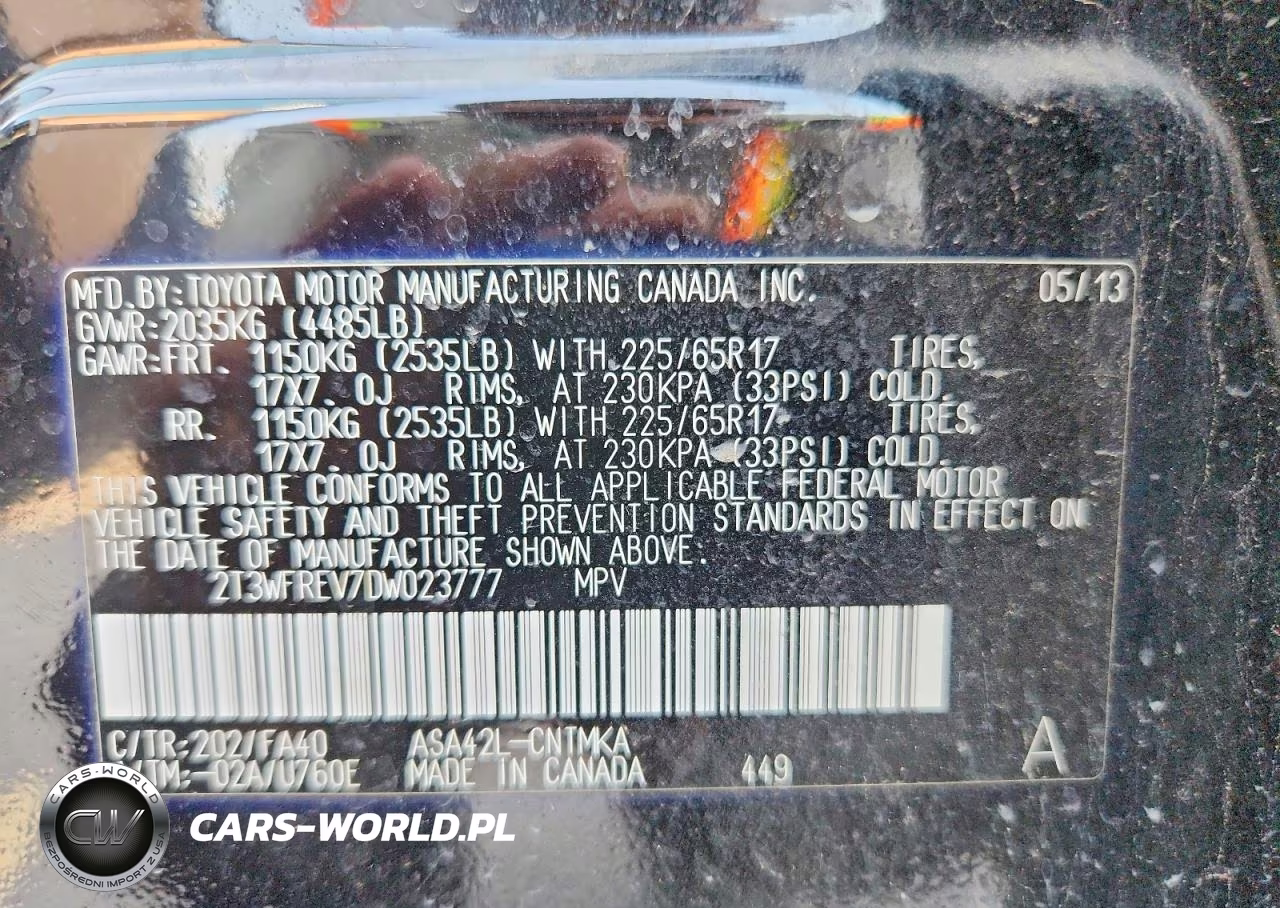 2013 Toyota Rav4 Xle VIN:2T3WFREV7DW023777 - 13