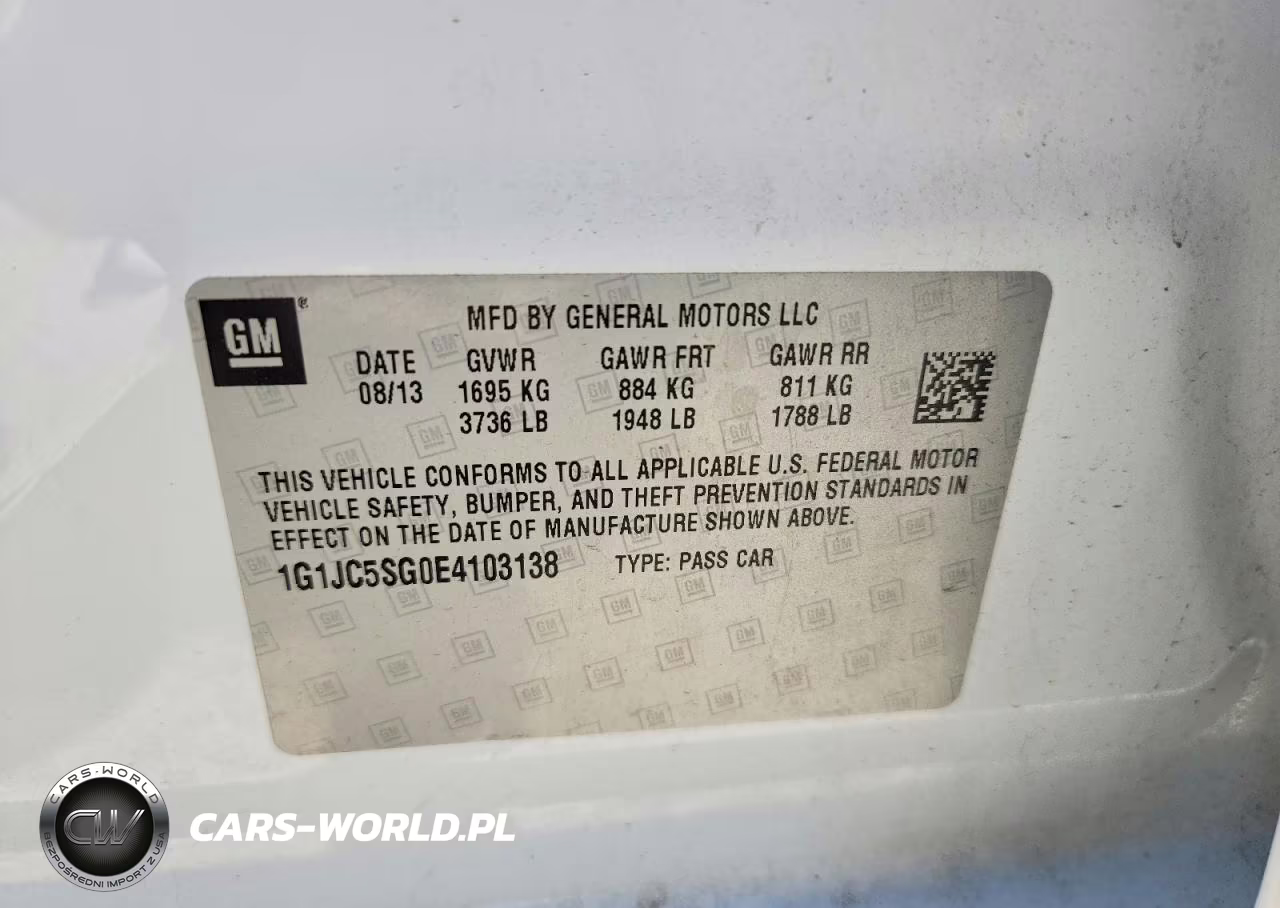 2014 Chevrolet Sonic Lt VIN:1G1JC5SG0E4103138 - 12