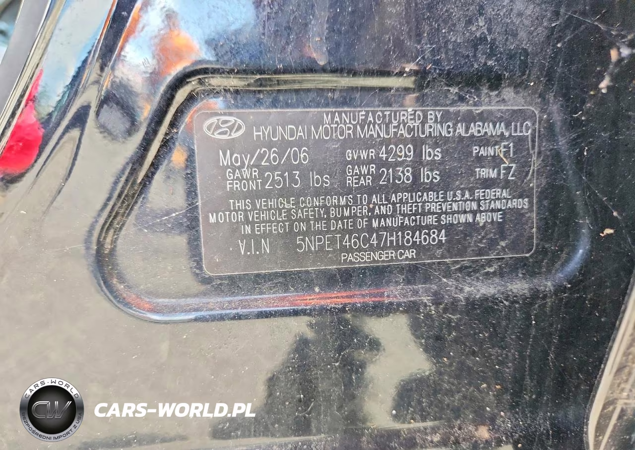 2007 Hyundai Sonata Gls VIN:5NPET46C47H184684 - 12
