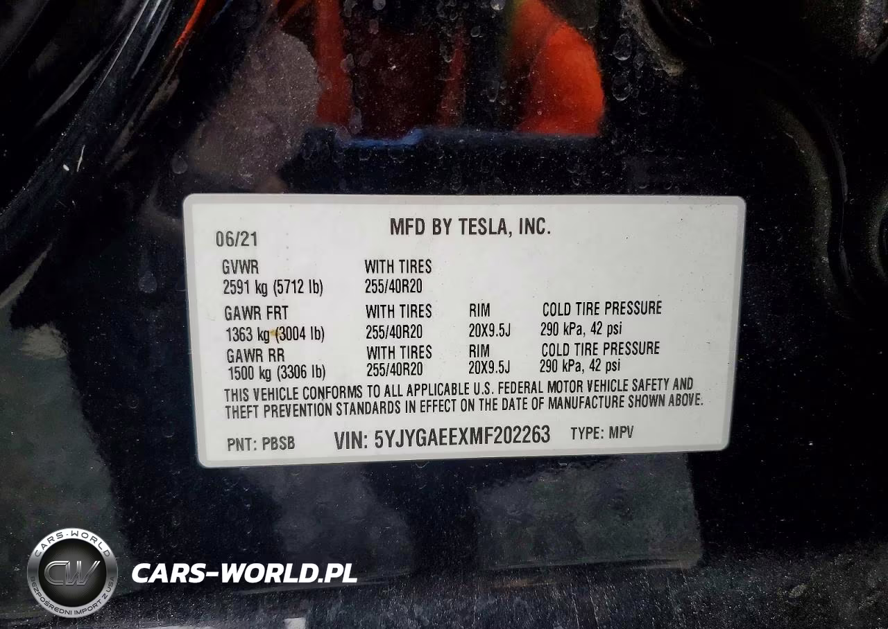 2021 Tesla Model Y VIN:5YJYGAEEXMF202263 - 12