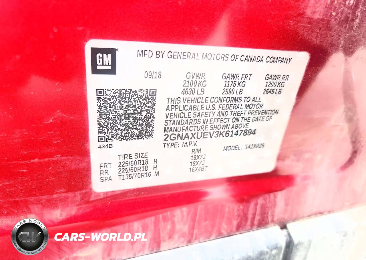 2019 Chevrolet Equinox Lt VIN:2GNAXUEV3K6147894 - 13
