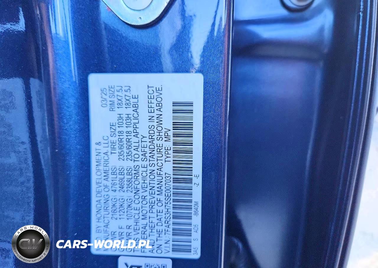 2025 Honda Cr-V Exl VIN:7FARS3H75SE007037 - 12