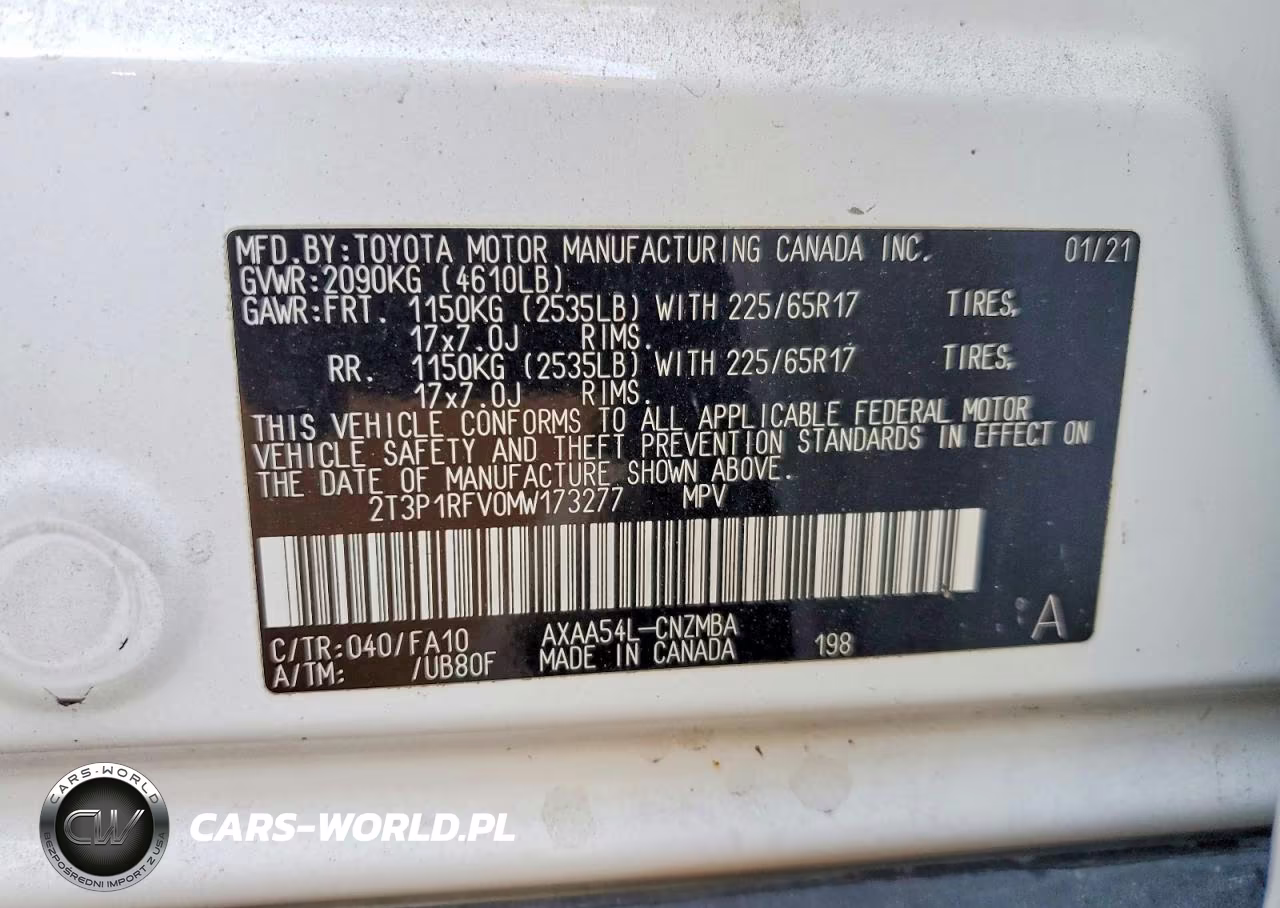 2021 Toyota Rav4 Xle VIN:2T3P1RFV0MW173277 - 13