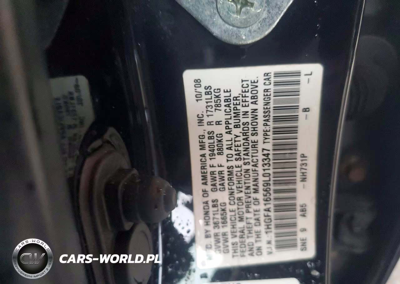 2009 Honda Civic Lx VIN:1HGFA16569L013347 - 12