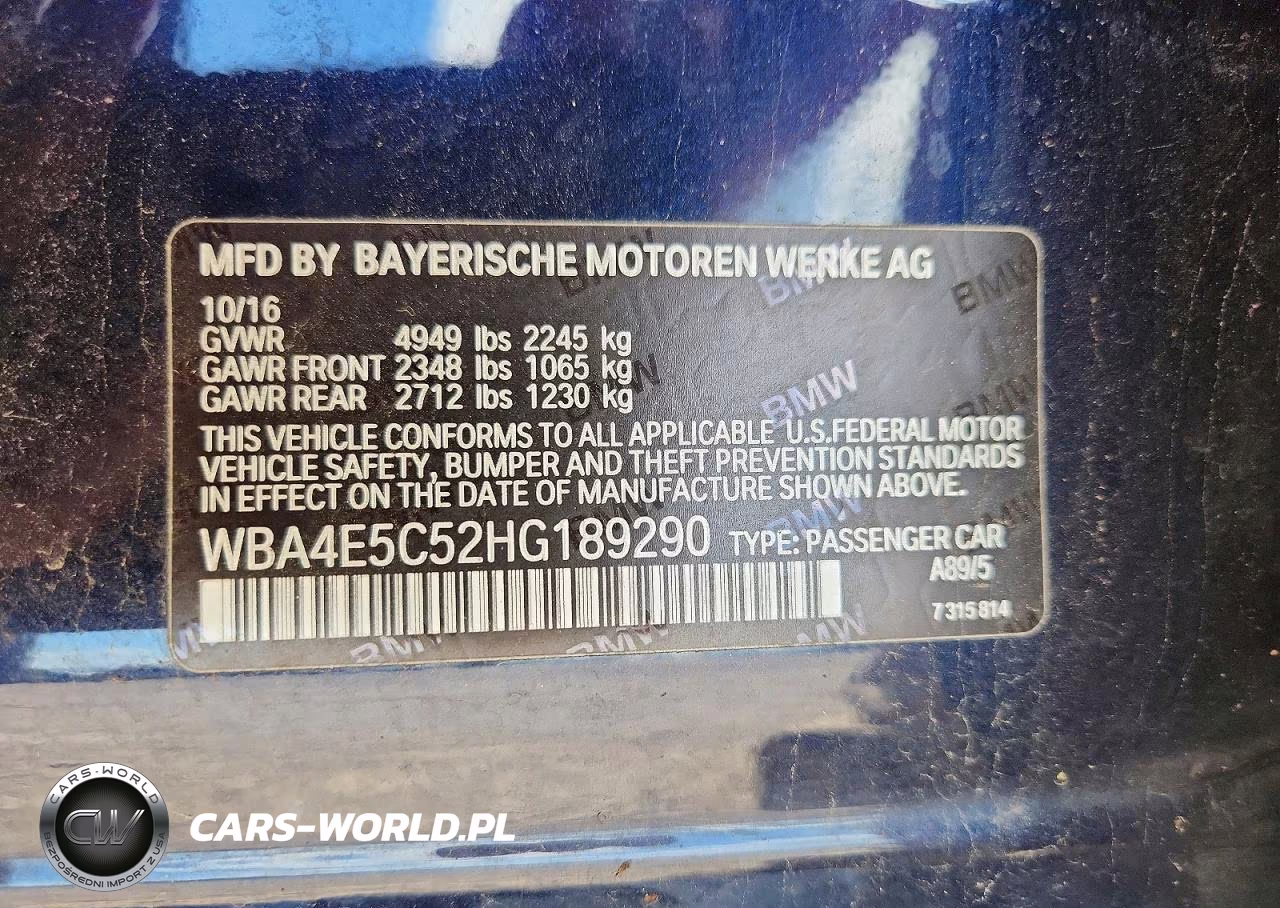 2017 BMW 440Xi Gran Coupe VIN:WBA4E5C52HG189290 - 14