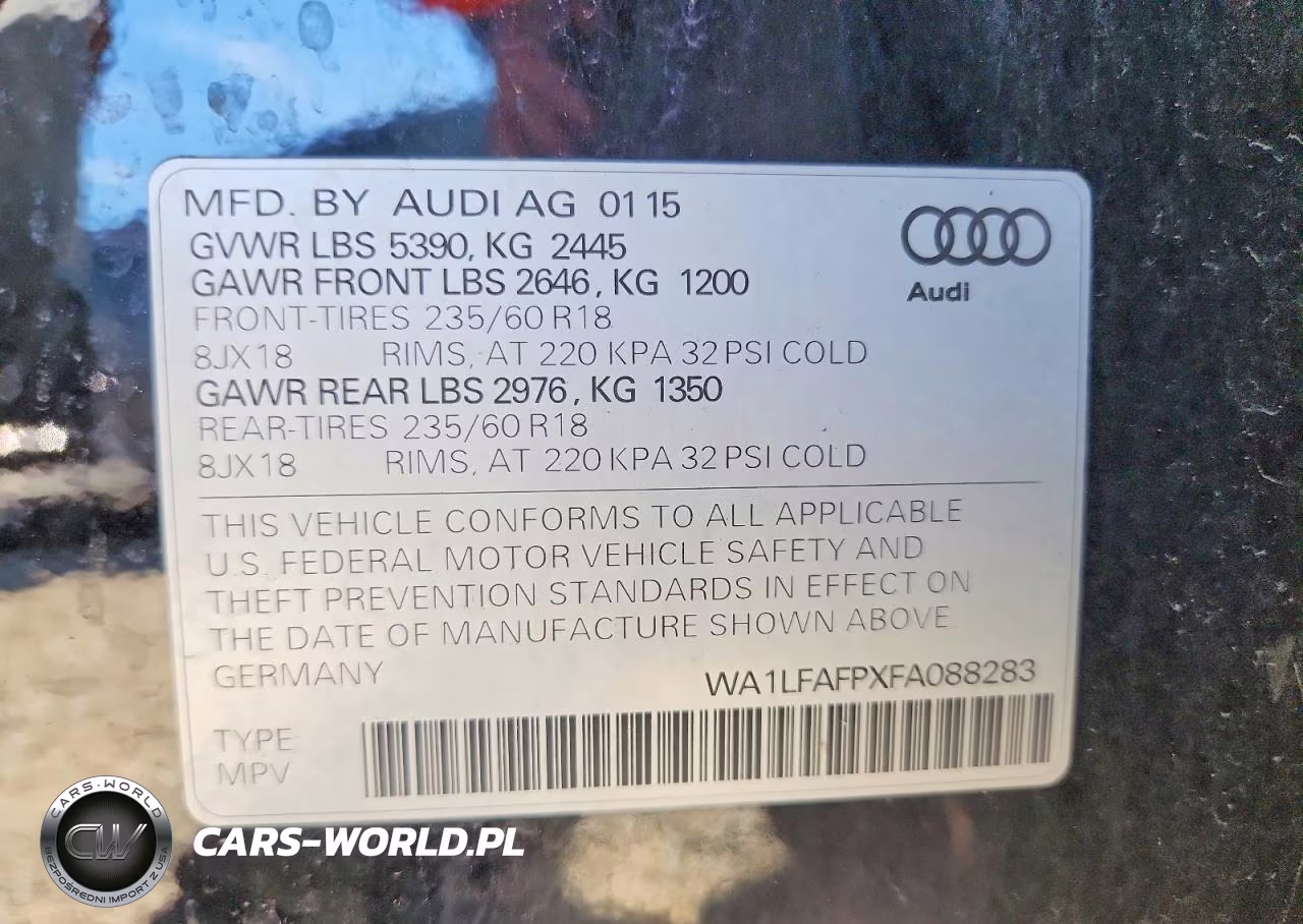 2015 Audi Q5 Premium Plus VIN:WA1LFAFPXFA088283 - 13