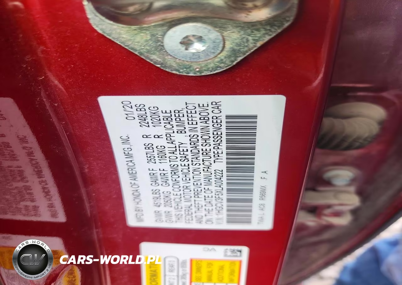 2020 Honda Accord Hybrid Exl VIN:1HGCV3F5XLA004222 - 12