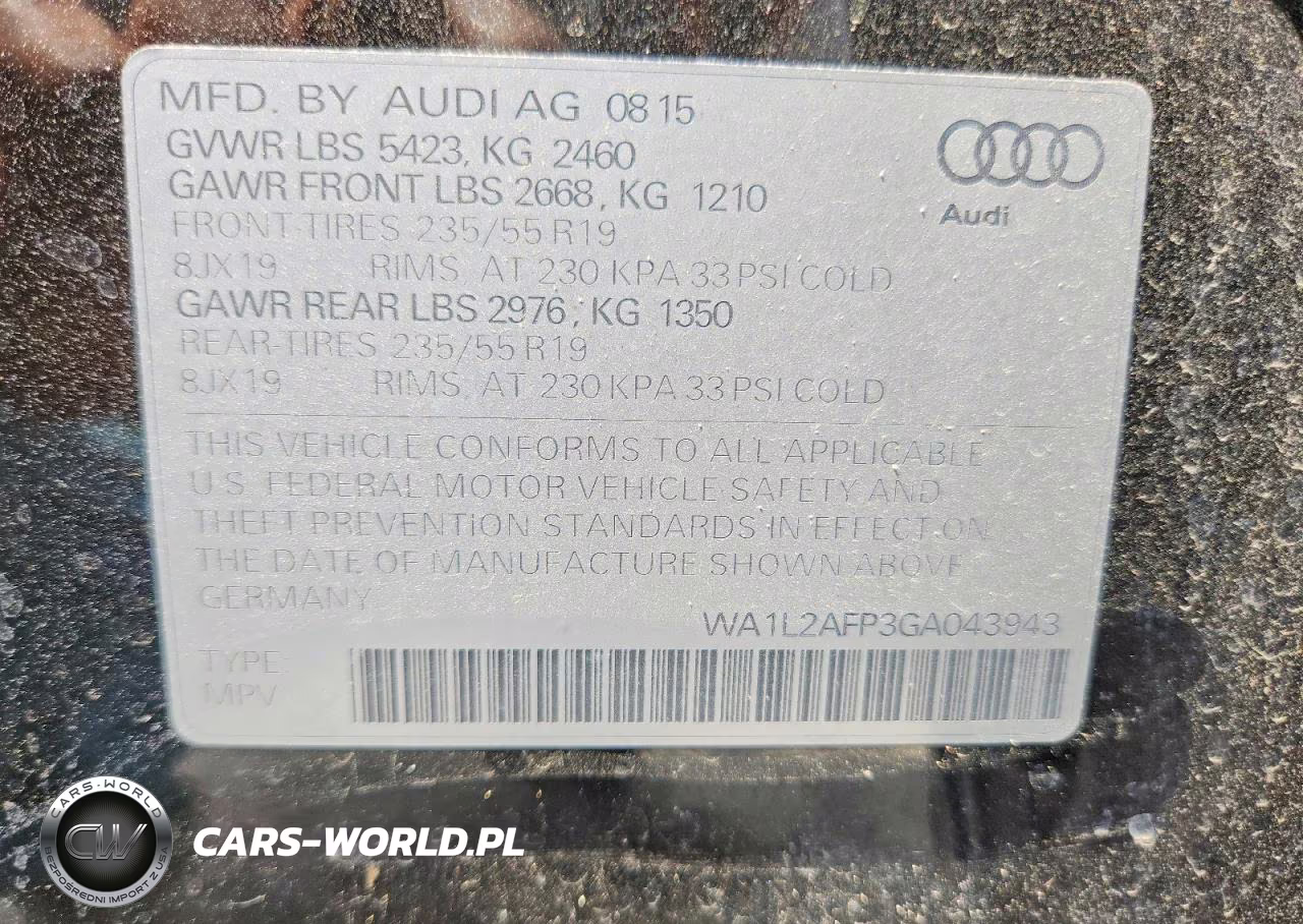 2016 Audi Q5 Premium Plus VIN:WA1L2AFP3GA043943 - 14
