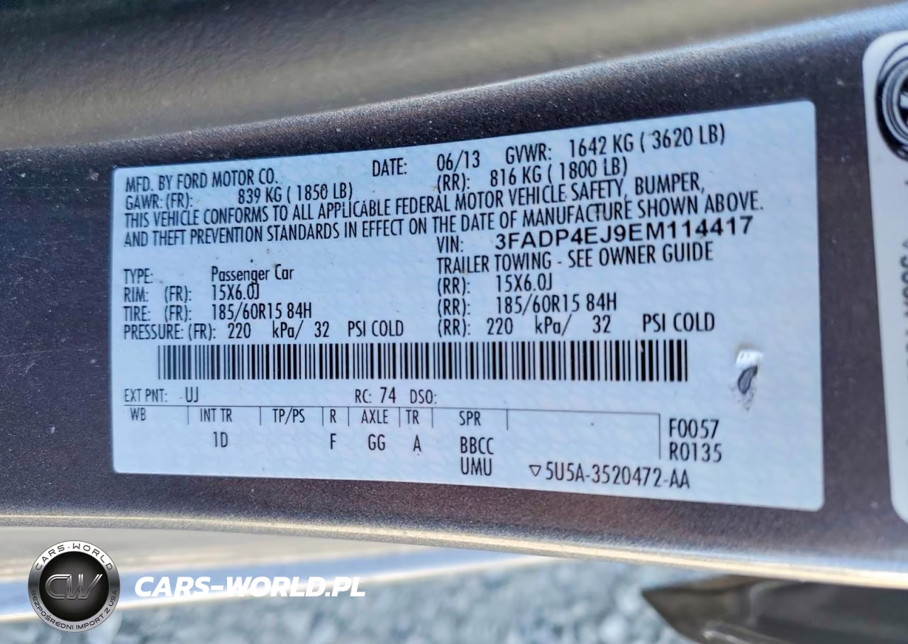 2014 Ford Fiesta Se VIN:3FADP4EJ9EM114417 - 12