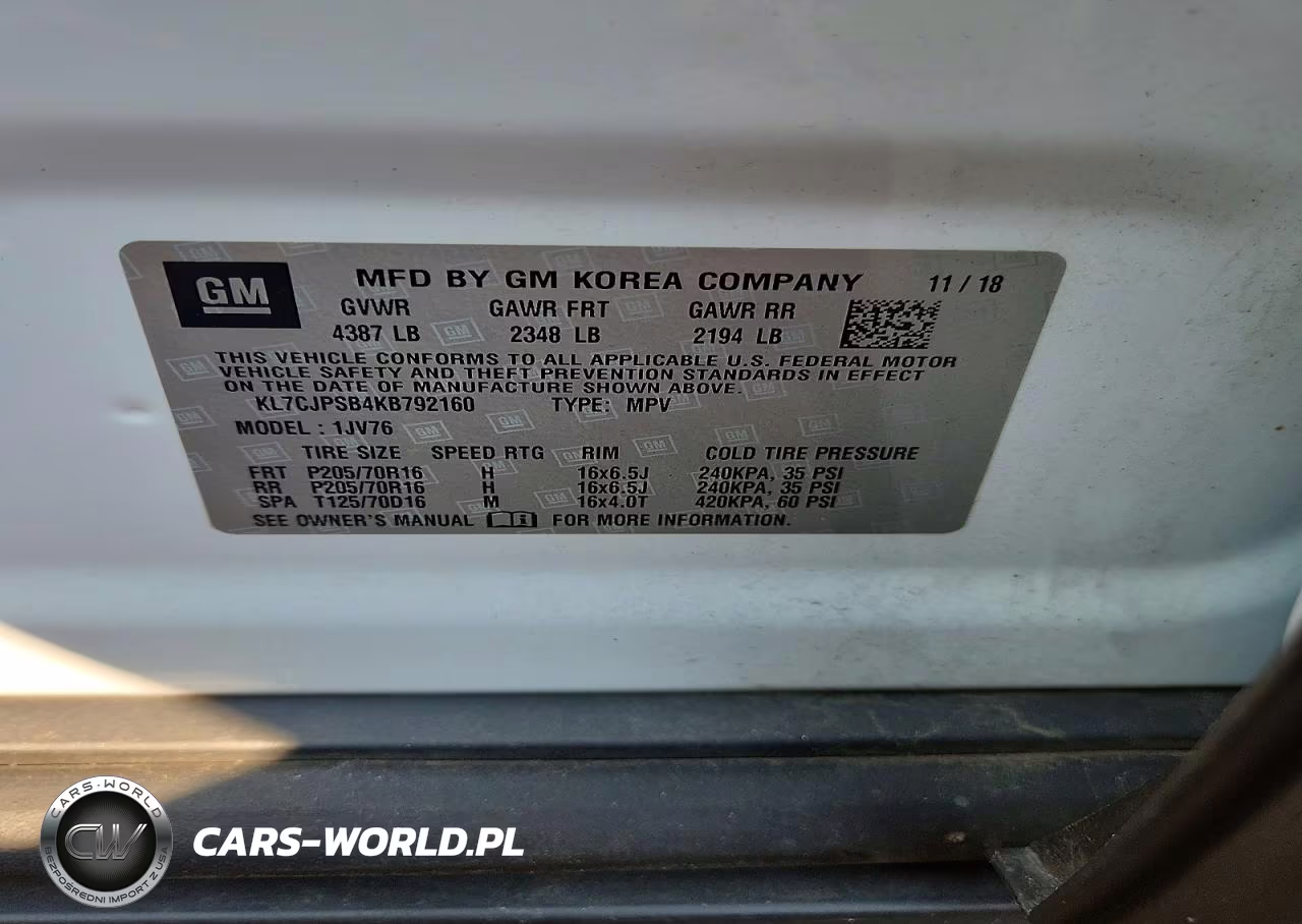 2019 Chevrolet Trax 1Lt VIN:KL7CJPSB4KB792160 - 13