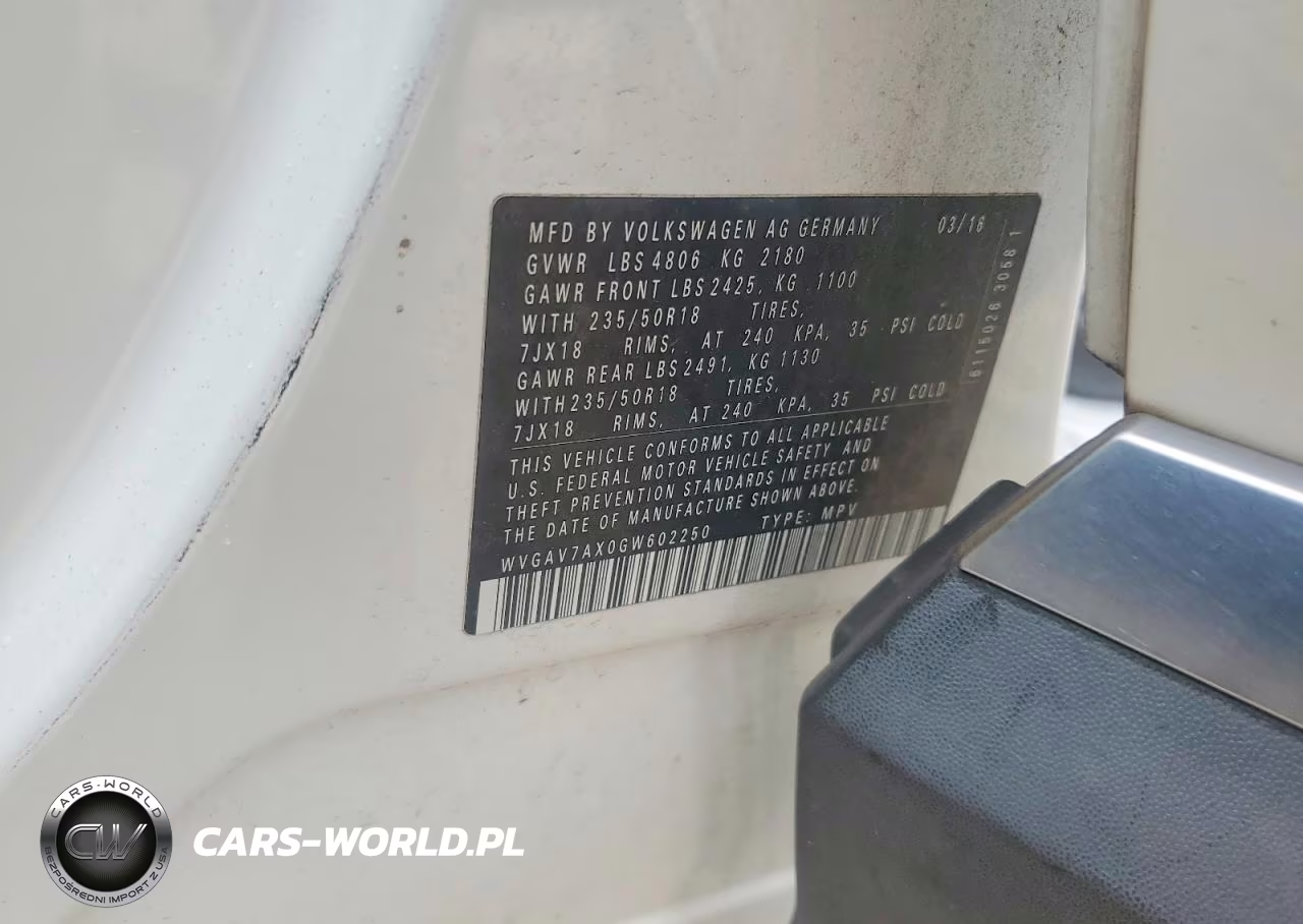 2016 Volkswagen Tiguan S VIN:WVGAV7AX0GW602250 - 14