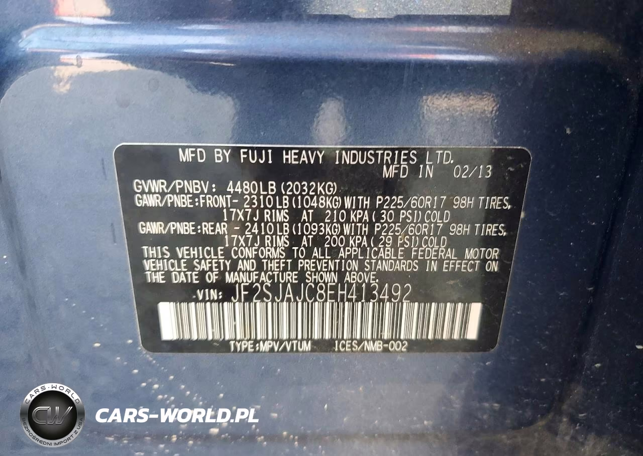 2014 Subaru Forester 2.5I Limited VIN:JF2SJAJC8EH413492 - 13