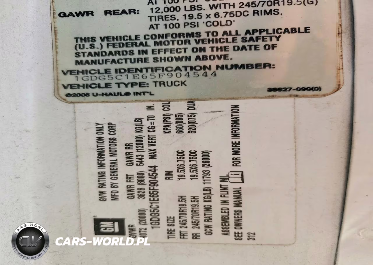 2005 GMC C5500 C5C042 VIN:1GDG5C1E65F904544 - 12