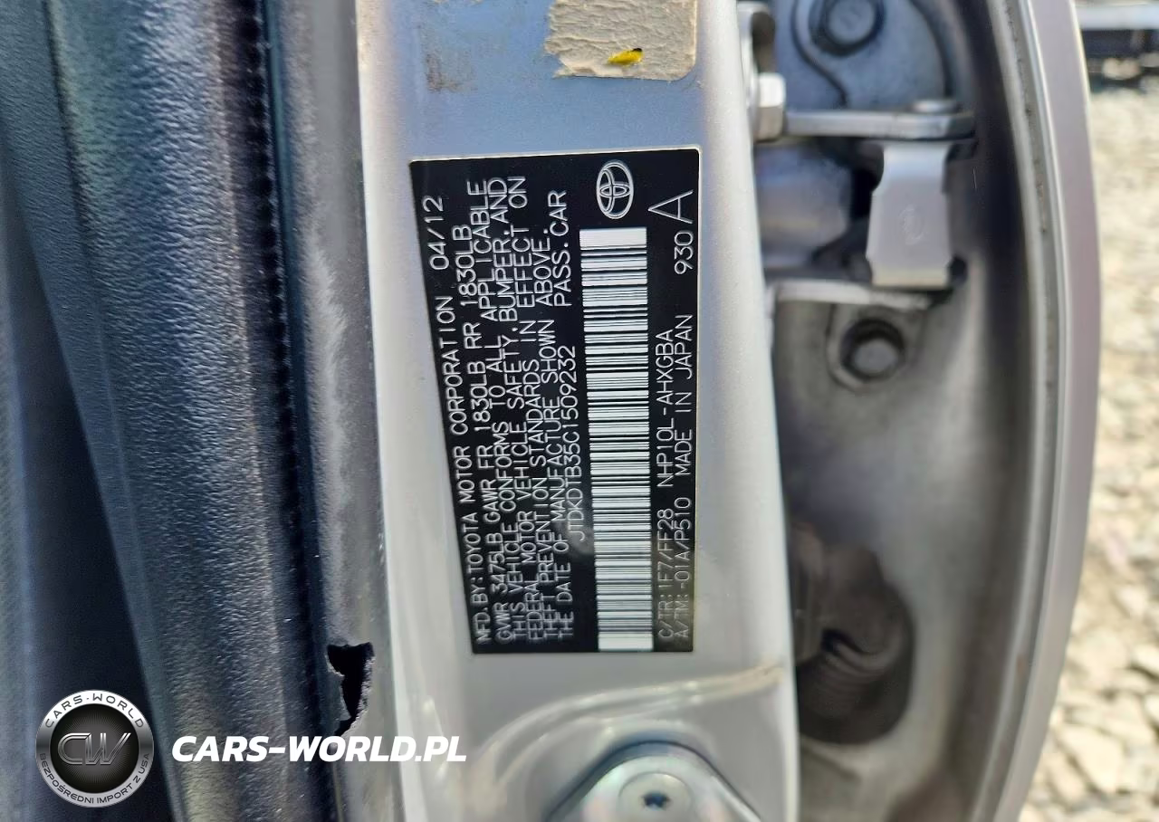 2012 Toyota Prius C Three VIN:JTDKDTB35C1509232 - 12
