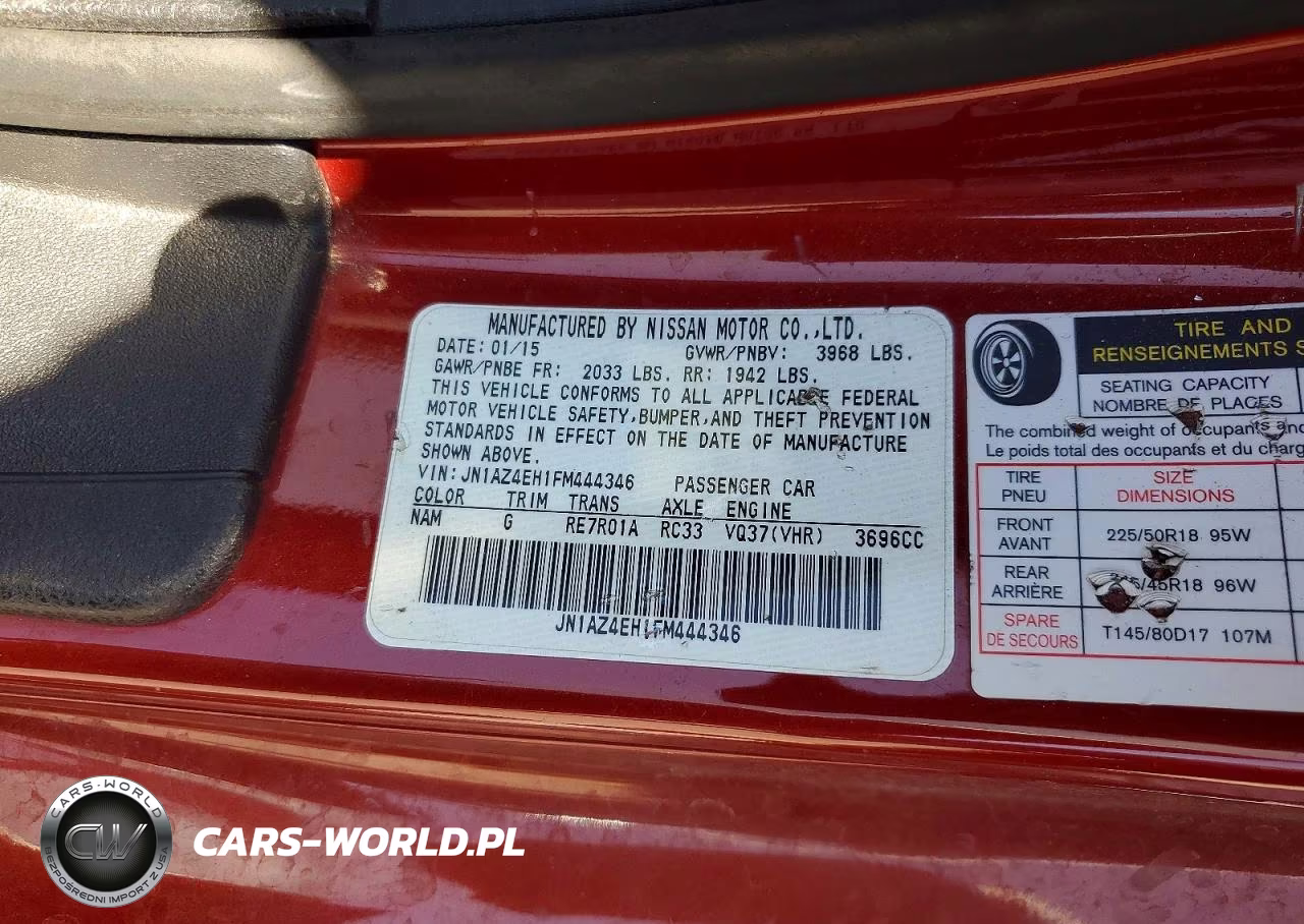2015 Nissan 370Z Base VIN:JN1AZ4EH1FM444346 - 13