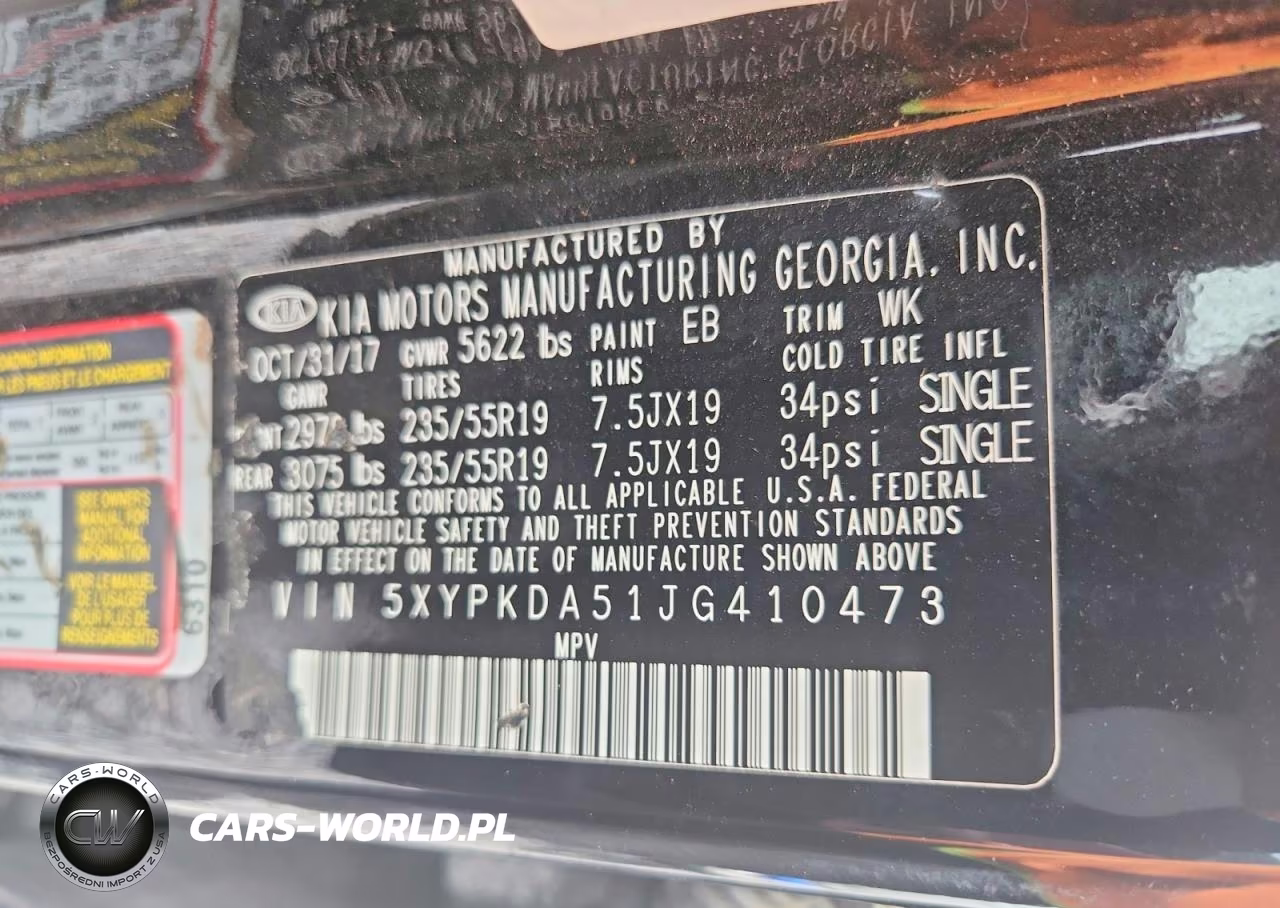 2018 Kia Sorento Sx V6 VIN:5XYPKDA51JG410473 - 12