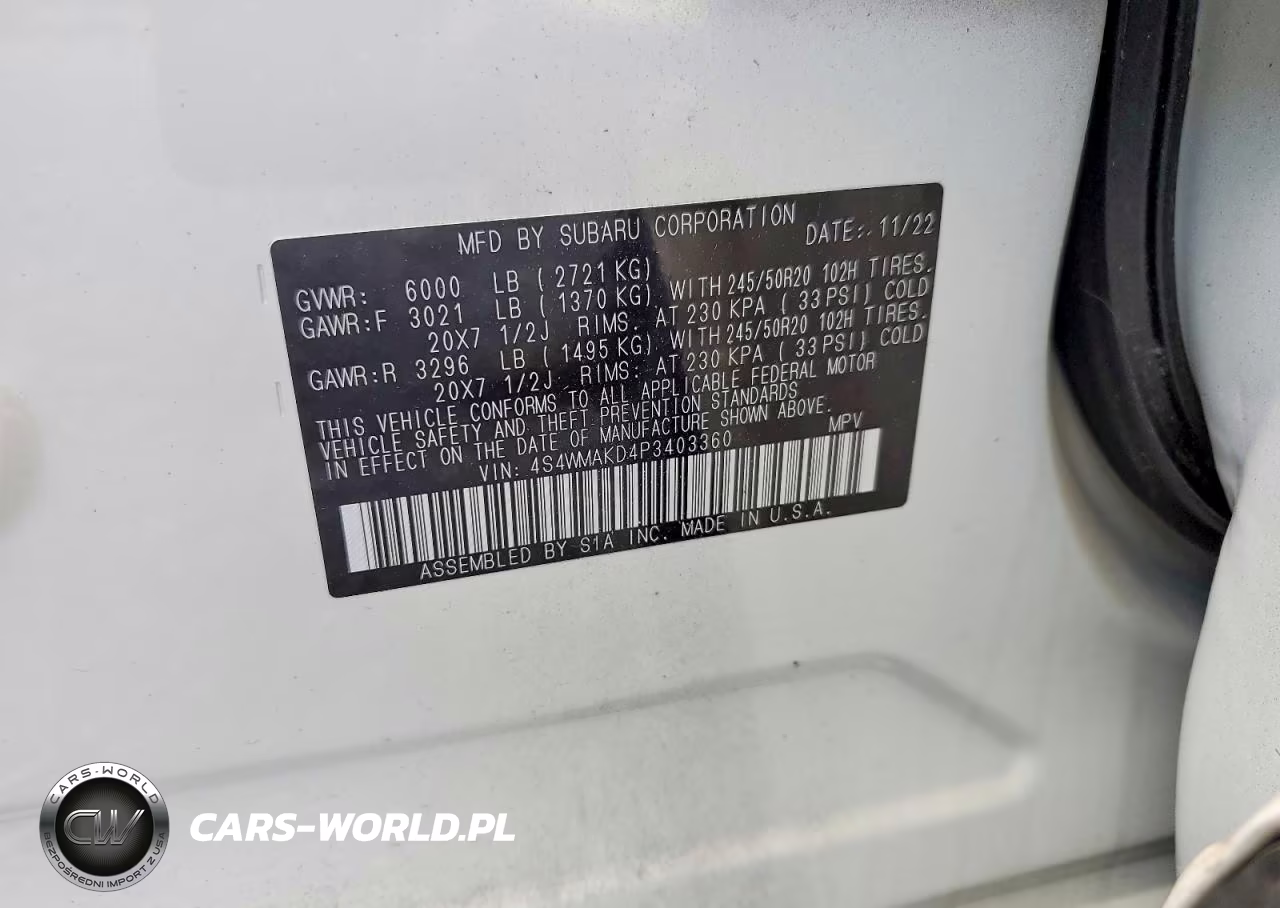 2023 Subaru Ascent Limited VIN:4S4WMAKD4P3403360 - 13