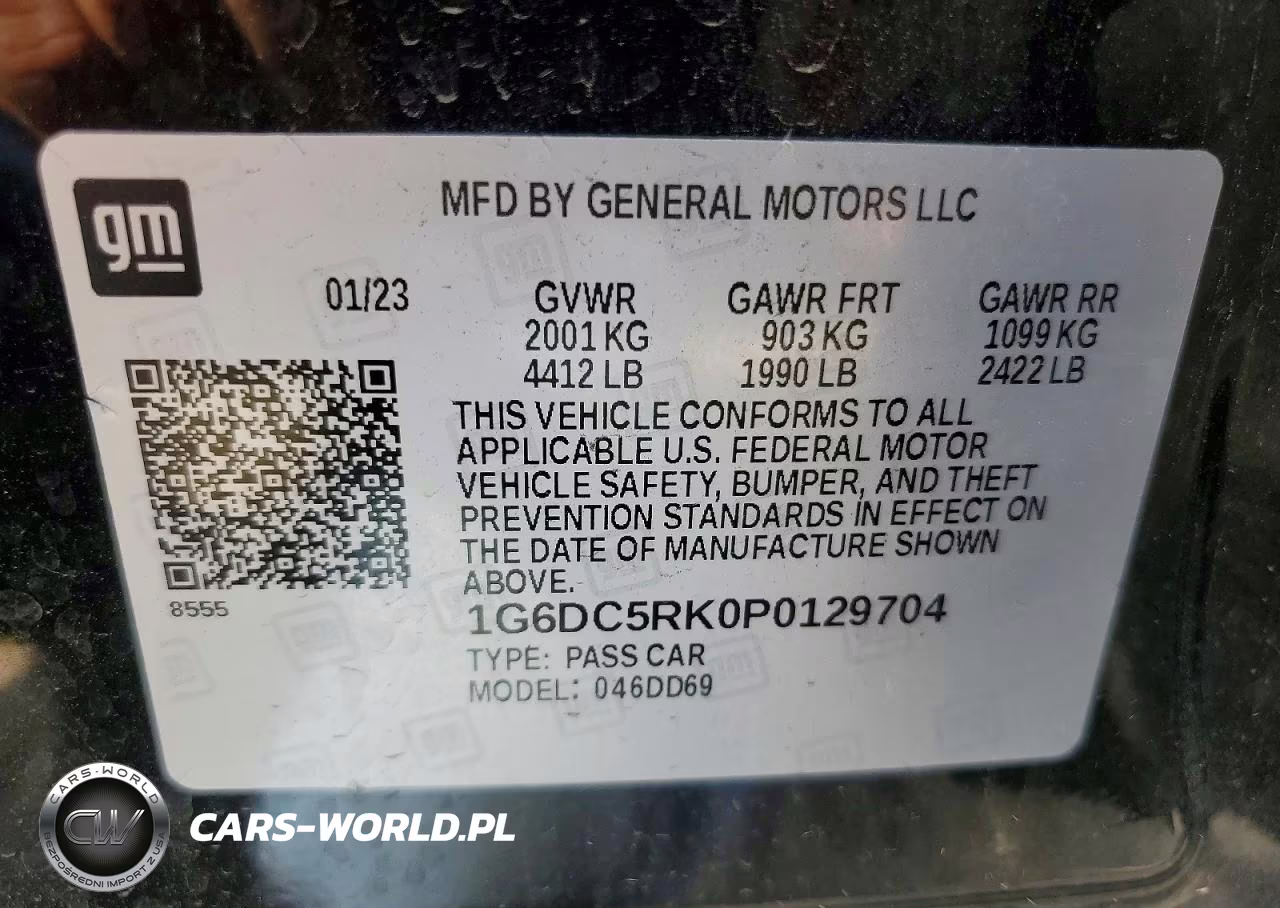 2023 Cadillac Ct4 Sport VIN:1G6DC5RK0P0129704 - 12