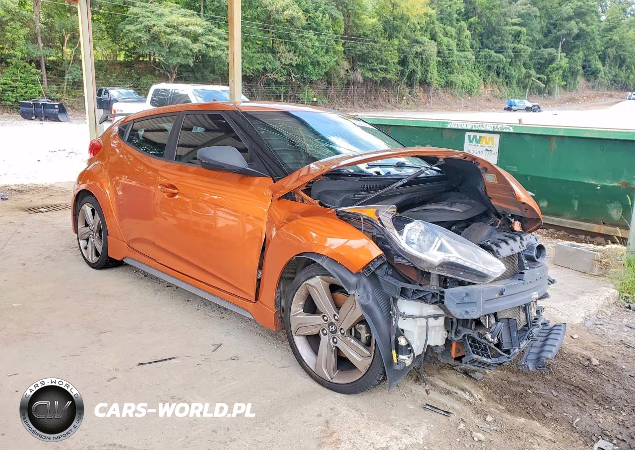 2013 Hyundai Veloster Turbo VIN:KMHTC6AE5DU151265 - 4