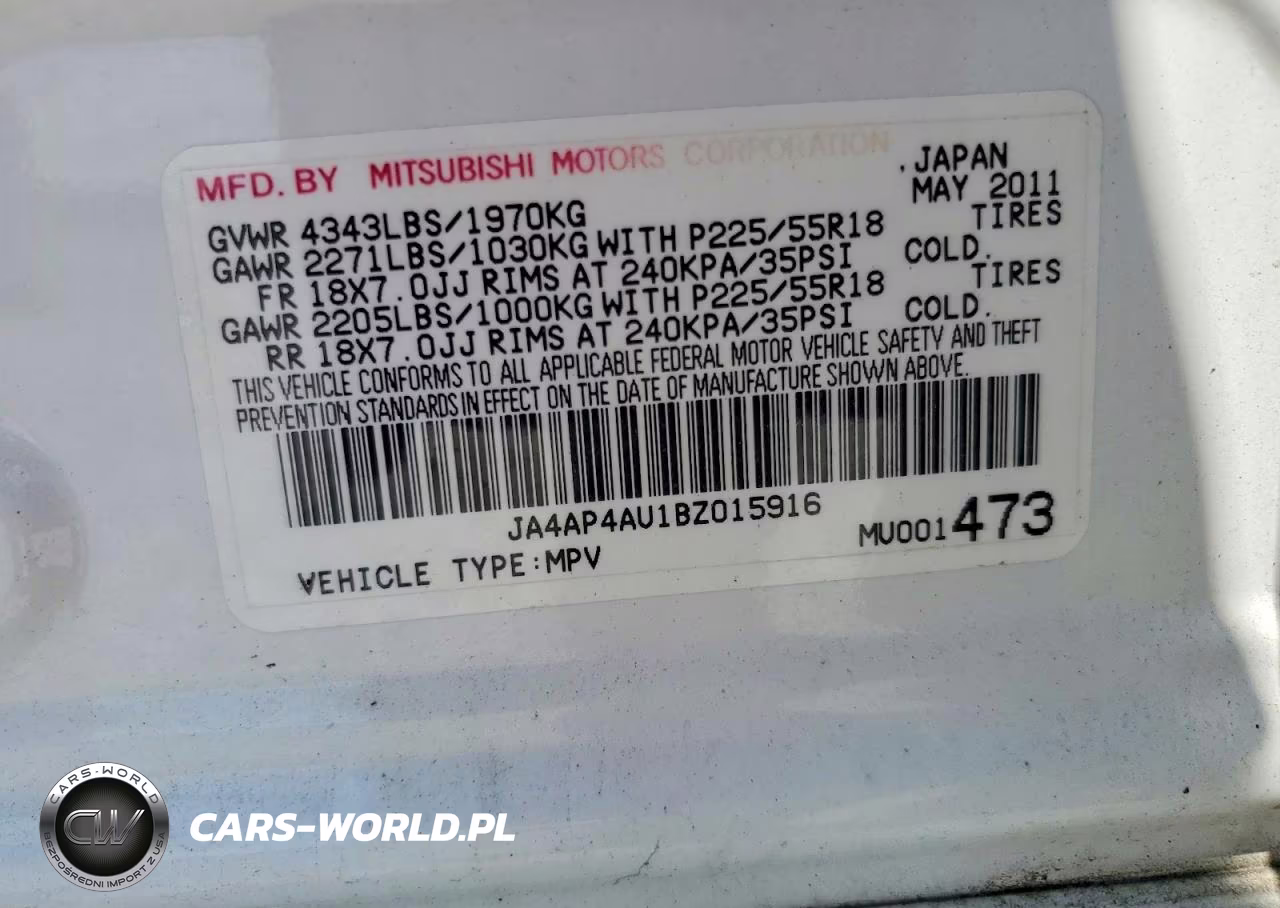 2011 Mitsubishi Outlander Sport Se VIN:JA4AP4AU1BZ015916 - 14
