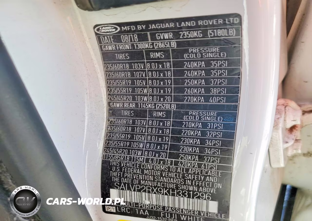 2019 Land Rover Range Rover Evoque Se VIN:SALVP2RX9KH331296 - 14