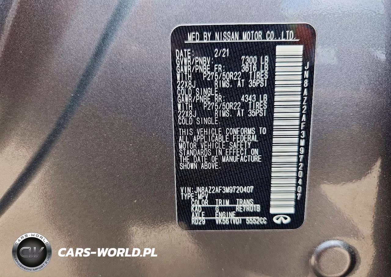 2021 Infi Qx80 Luxe VIN:JN8AZ2AF3M9720407 - 13