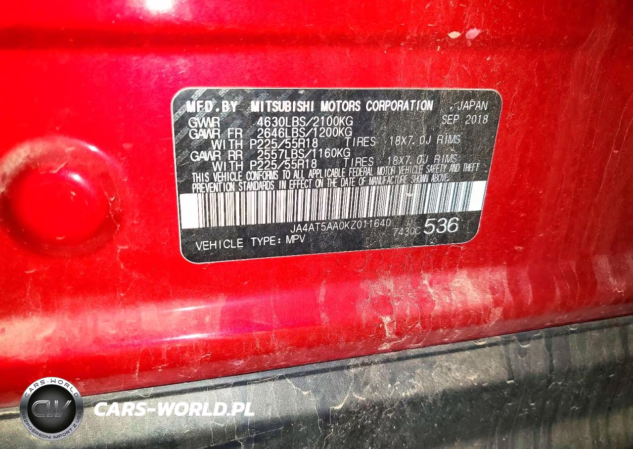 2019 Mitsubishi Eclipse Cross Se VIN:JA4AT5AA0KZ011640 - 13